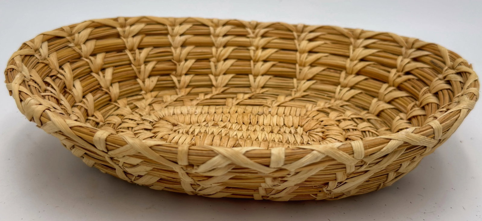 Vintage Acoma Pueblo Coiled Basket - Native American Handwoven, 9" - 5