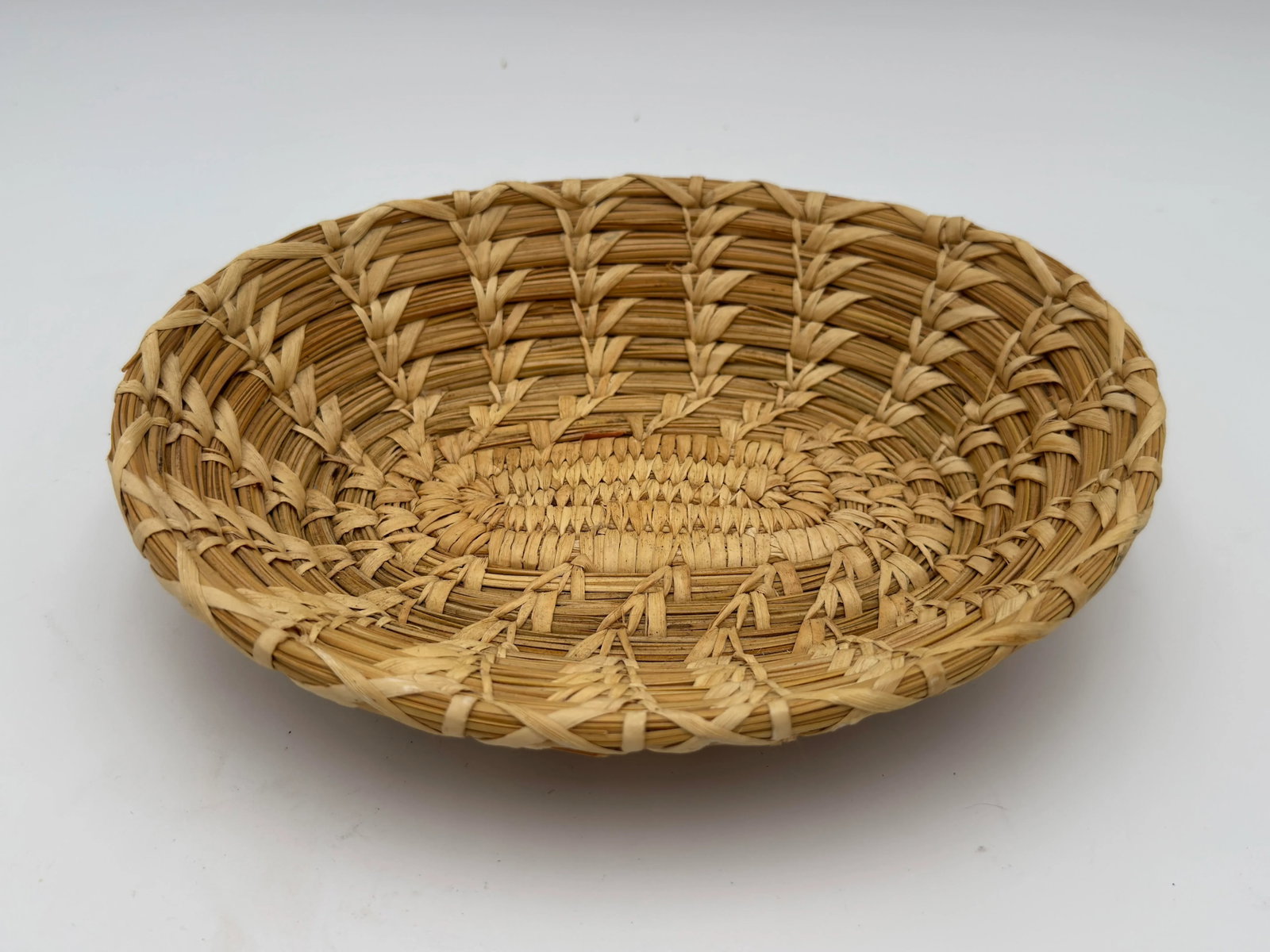 Vintage Acoma Pueblo Coiled Basket - Native American Handwoven, 9" - 6