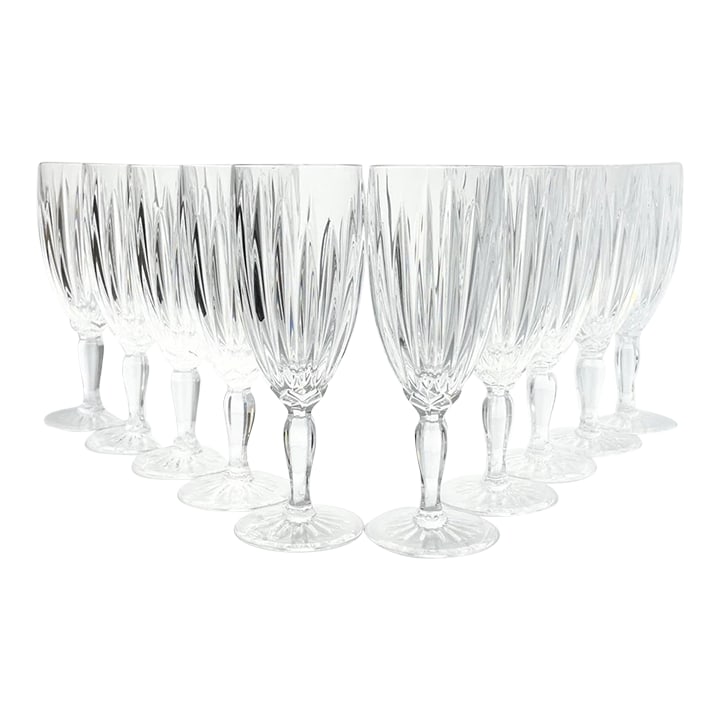 Cristal D'Arques-Durand "Classic" Set of 10 Crystal Iced Tea Glasses: Cristal d'Arques-Durand "Classic" Set of 10 Crystal Iced Tea Glasses 8 1/2" 10oz Excellent condition. No chips, cracks, or fleabites. Height 8 1/2" Length (Opening) 3" Holds 10oz Circa 2000s