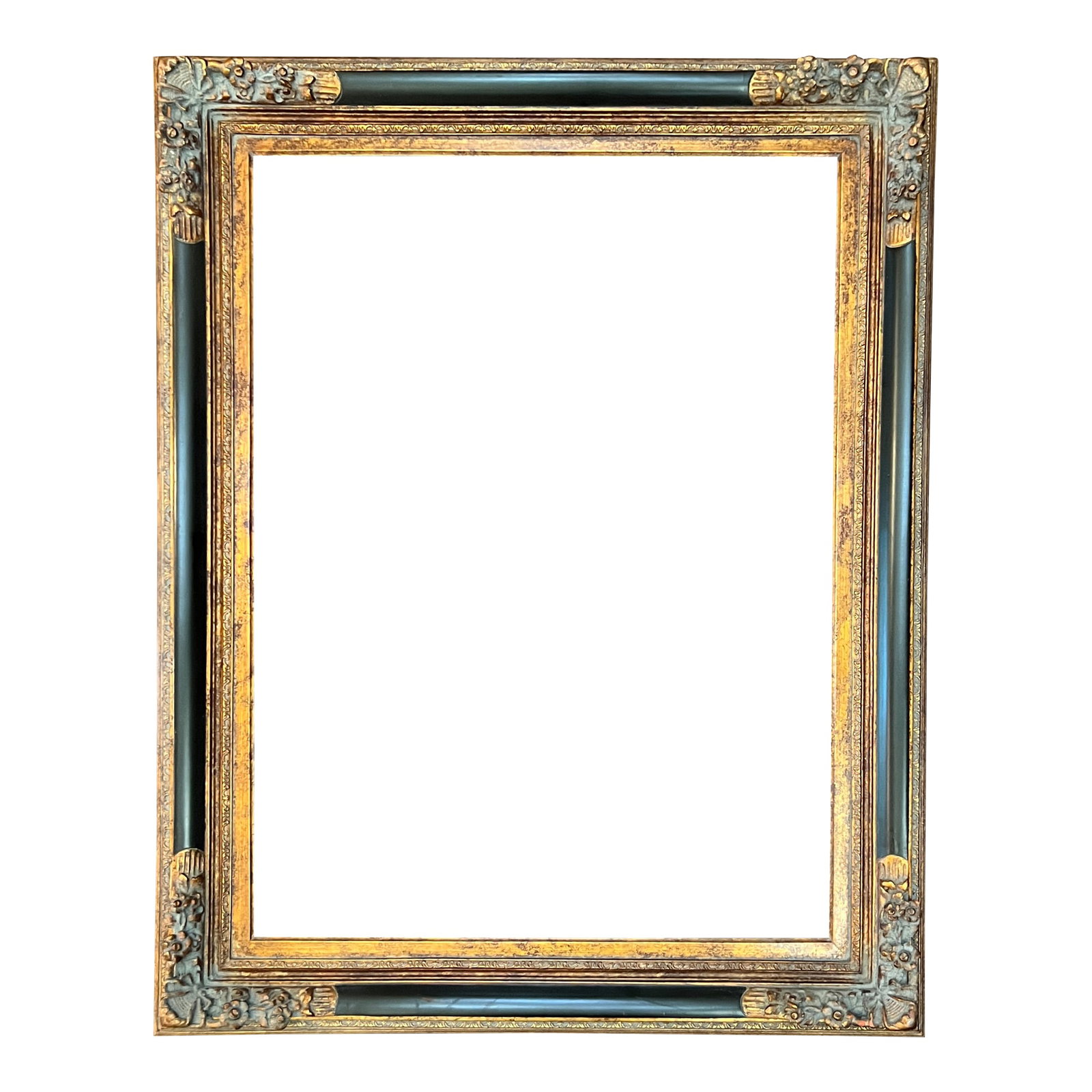 Vintage Baroque Revival Bronze & Black Wood Frame (1 of 17)
