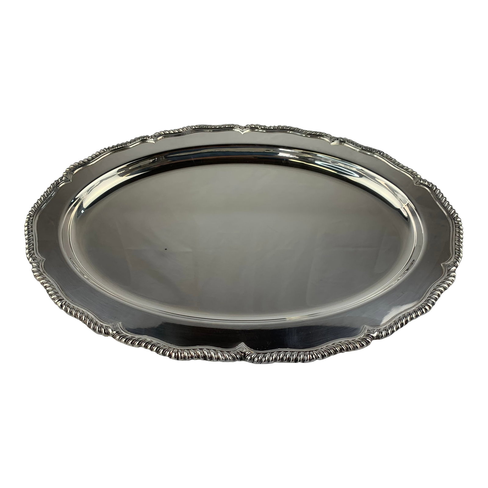 Mid 20th Century Mid Century Silver-Platted Large Serving Platter (1 of 9)