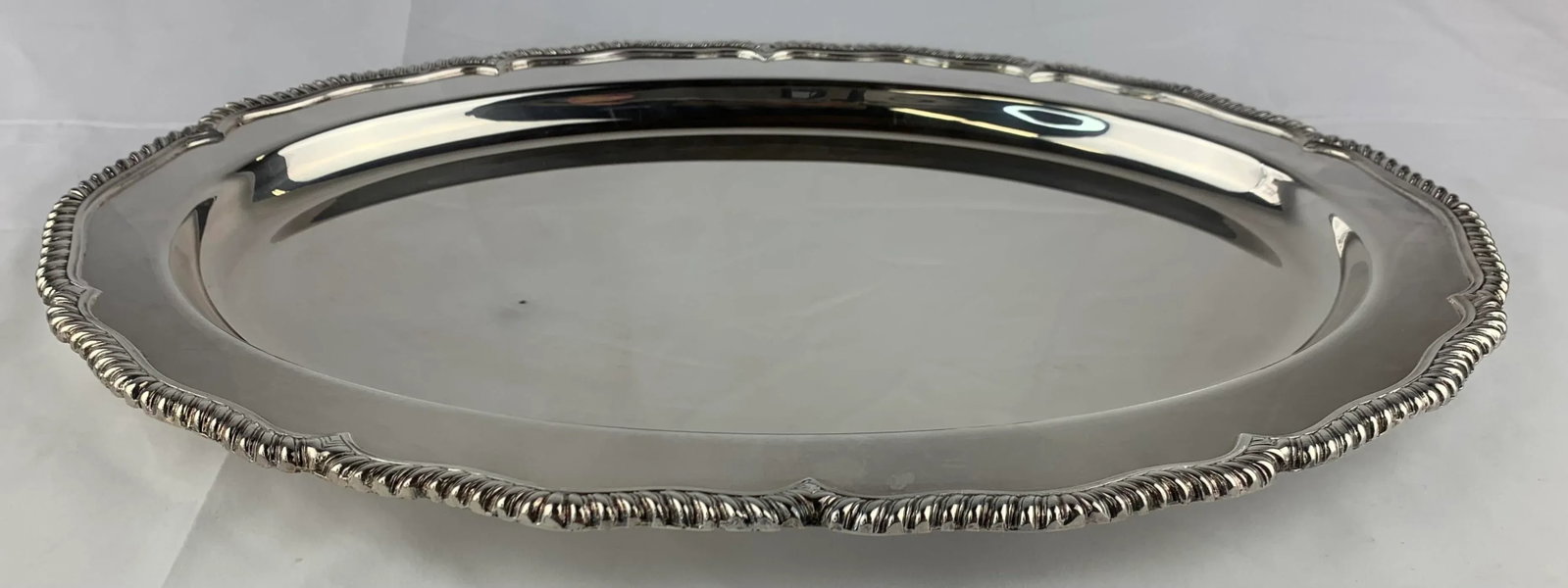 Mid 20th Century Mid Century Silver-Platted Large Serving Platter - 2
