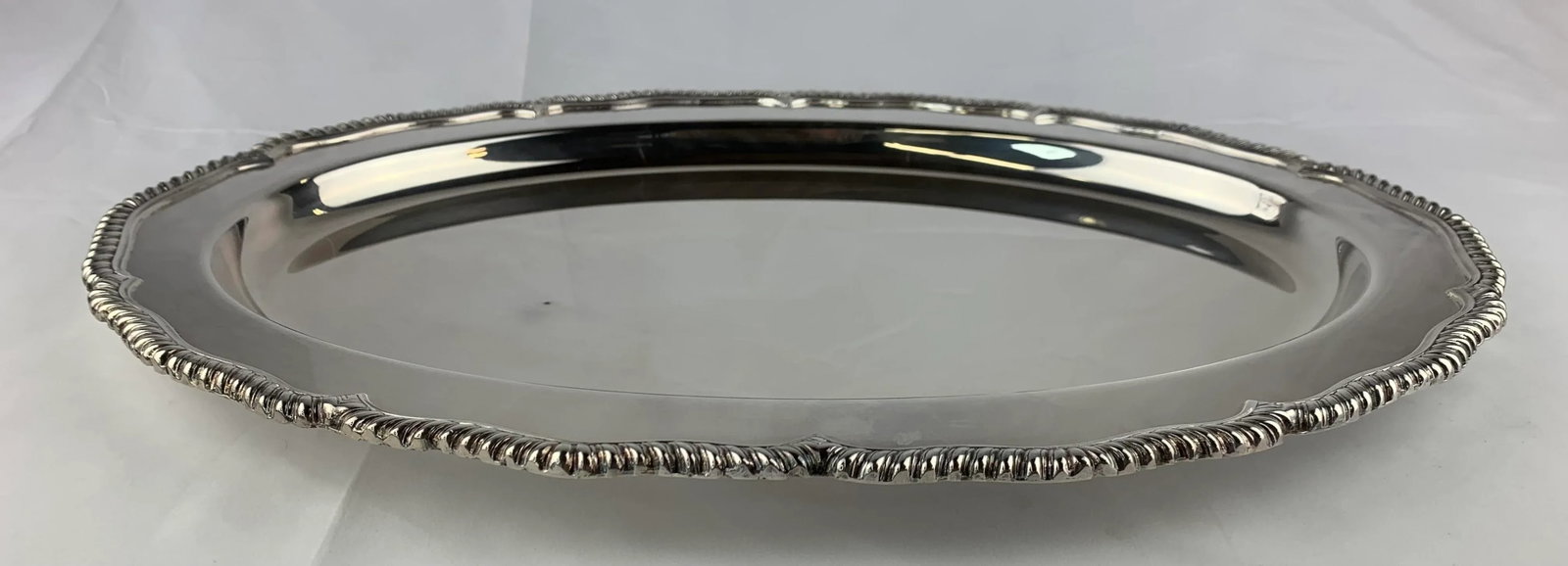 Mid 20th Century Mid Century Silver-Platted Large Serving Platter - 4
