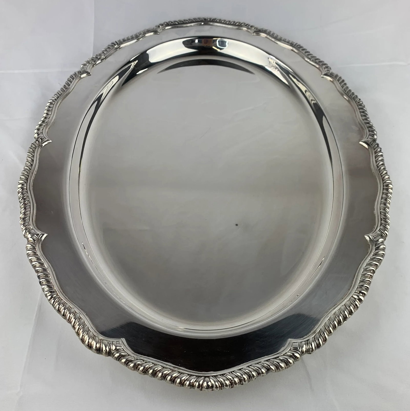 Mid 20th Century Mid Century Silver-Platted Large Serving Platter - 7
