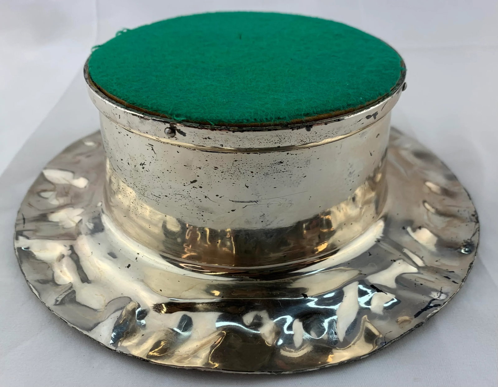 1960s Vintage Silver Plated Vintage Wine Bottle Coaster - 7