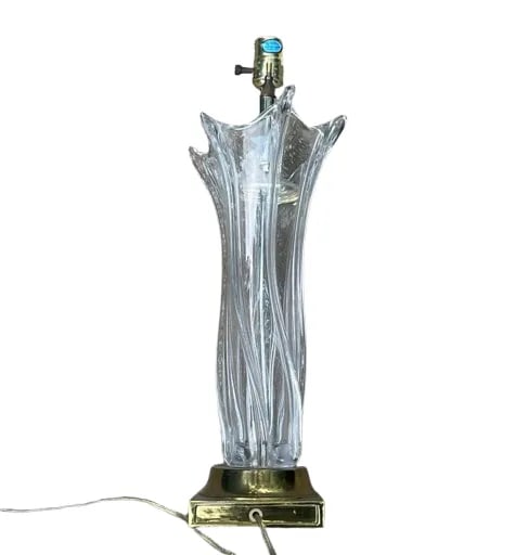1950s Art Vannes "Splash" Crystal Lamp, Mid-Century Modern French Sculpture - 2