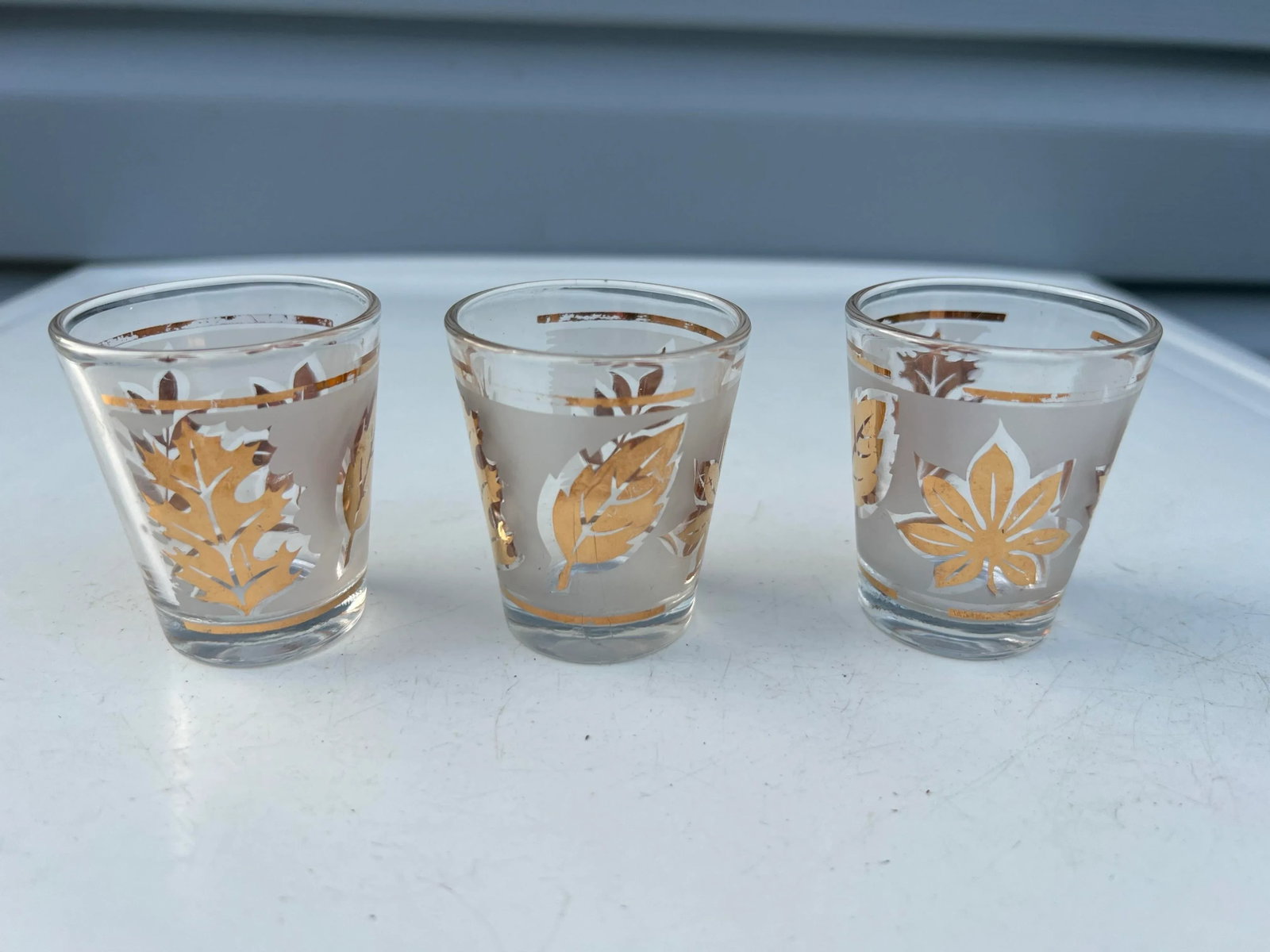 1950s Mid-Century Modern Libbey Golden Foliage Pilsner Glasses- Set of 6 - 7