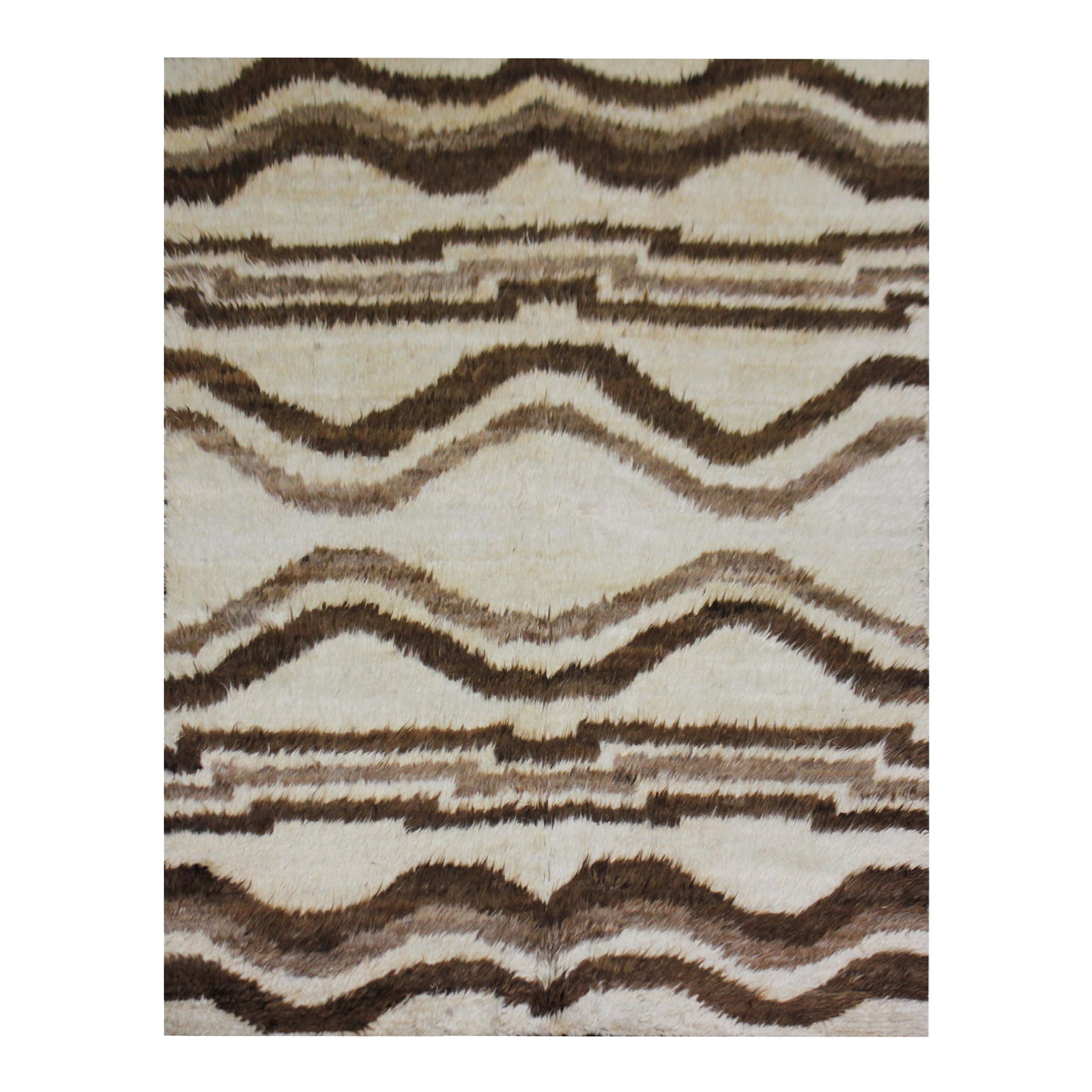 Hand Knotted Borderless Navajo Style Wool Rug.4'0" X 6'7": Hand knotted of top quality natural dyed wool and cotton in Afghanistan. This unique and innovative Navajo style Rug is an eye catching example that beautifully showcases some of the stunning modern