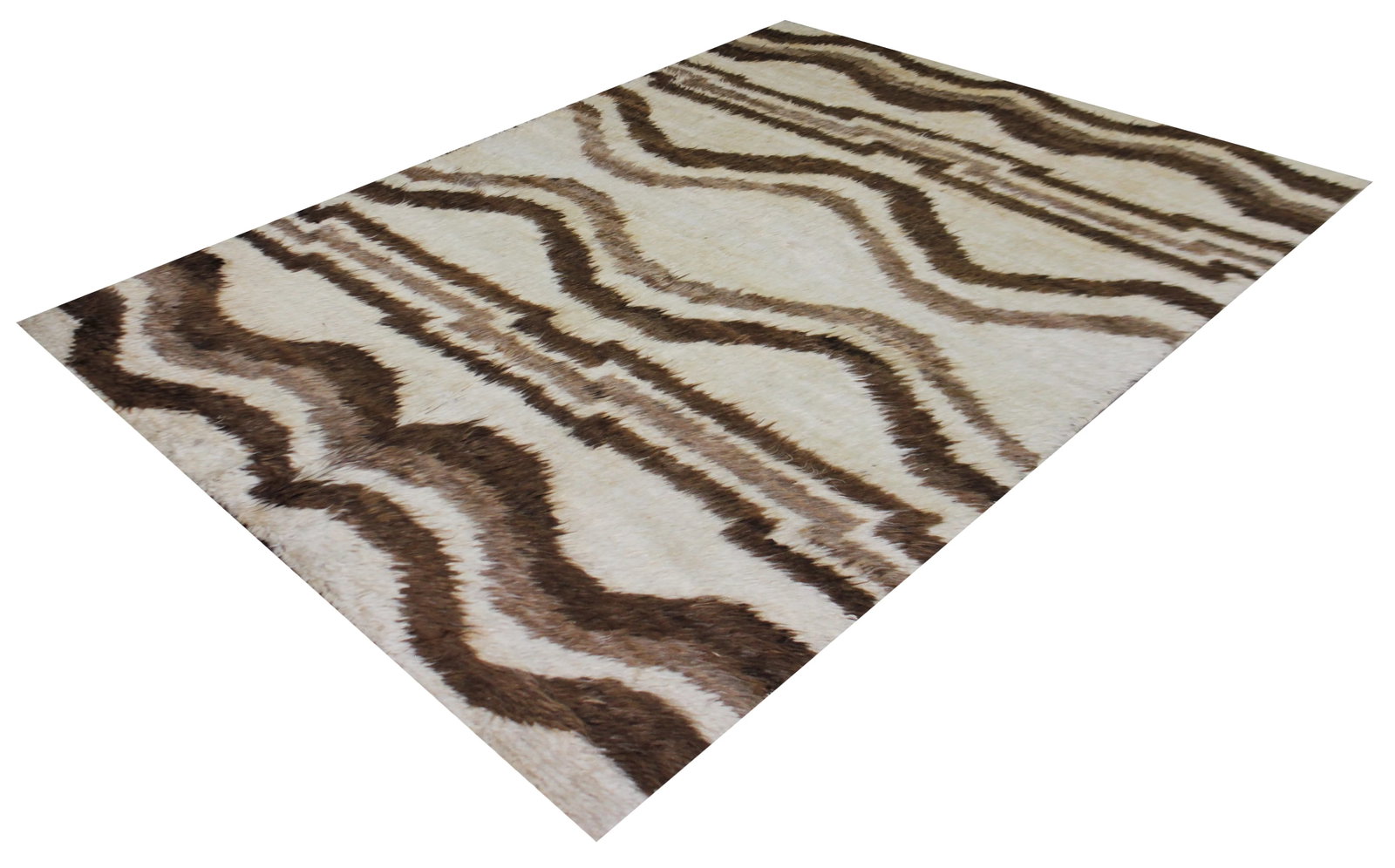 Hand Knotted Borderless Navajo Style Wool Rug.4'0" X 6'7" - 2
