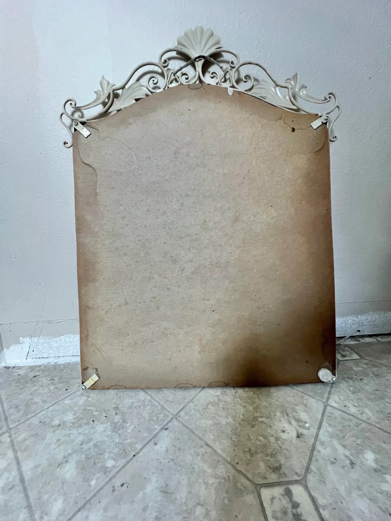 Vintage Shabby Chic Wrought Iron Garden Gate Wall Mirror - 10