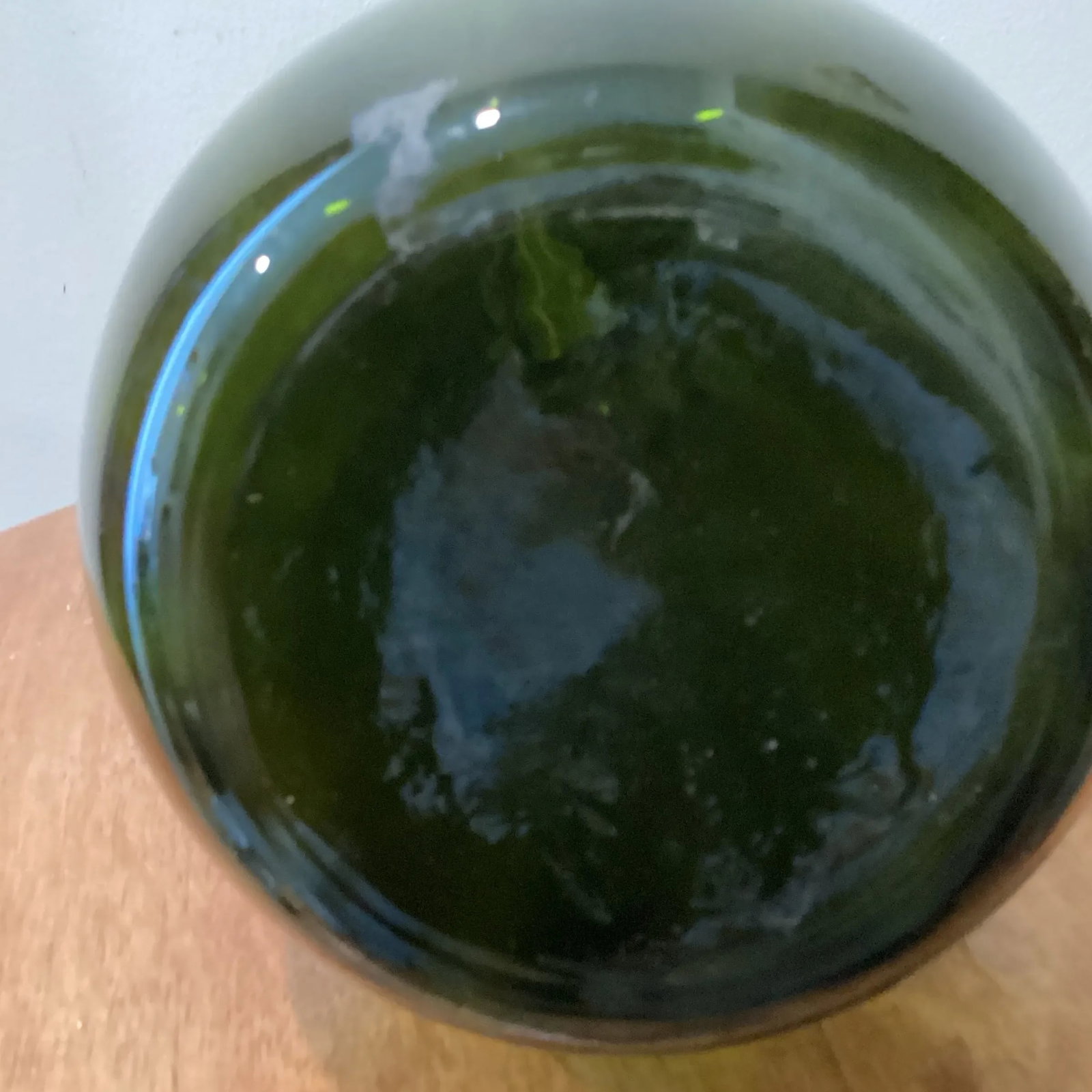 Mid Century Modern Tall Empoli Glass "Genie" Bottle/Decanter in Green With Stopper Italy - 10