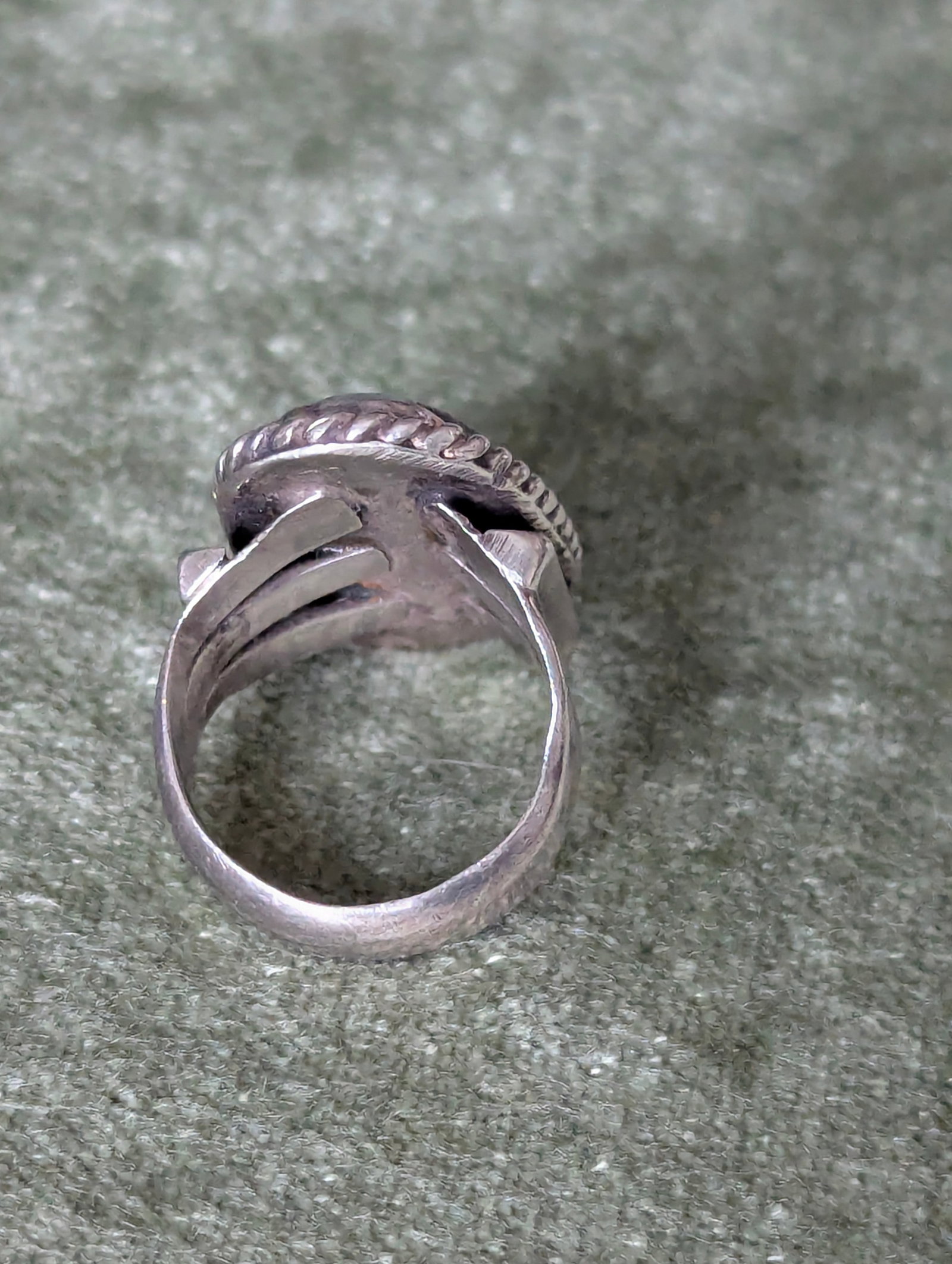 Late 20th Century Elegant Blue Copper Turquoise Ring, Adjustable Size - 2