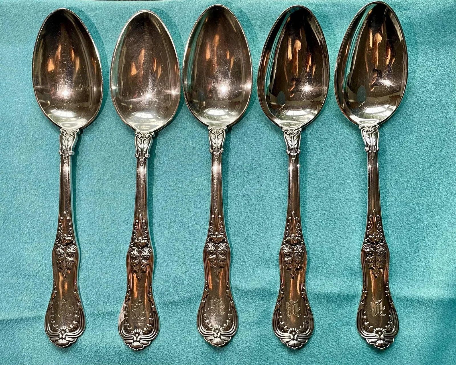 Tiffany & Company Set of 5 Serving Spoons 1884 Regent - 5
