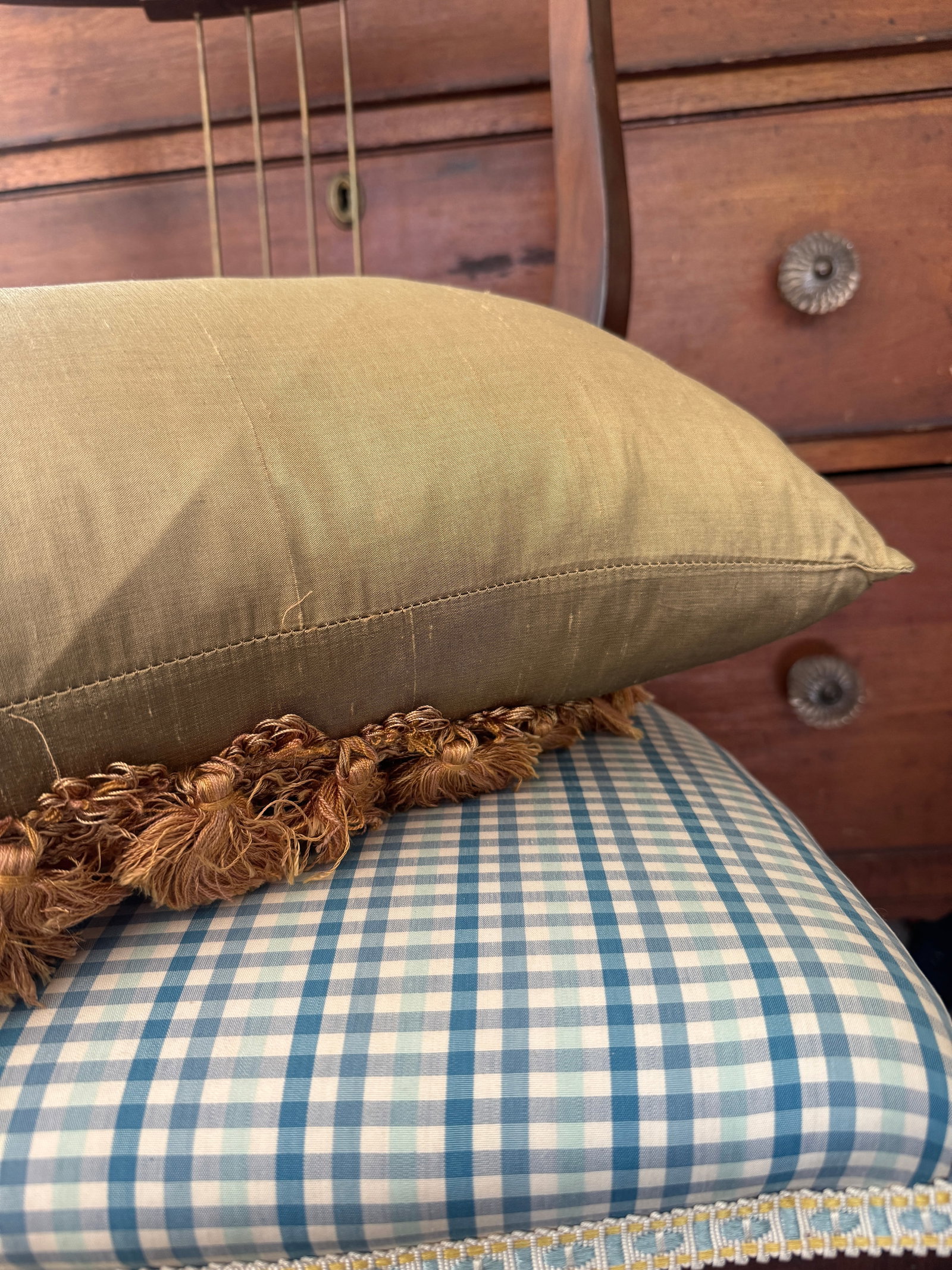 19th Century French Aubusson Silk Pillow - 10