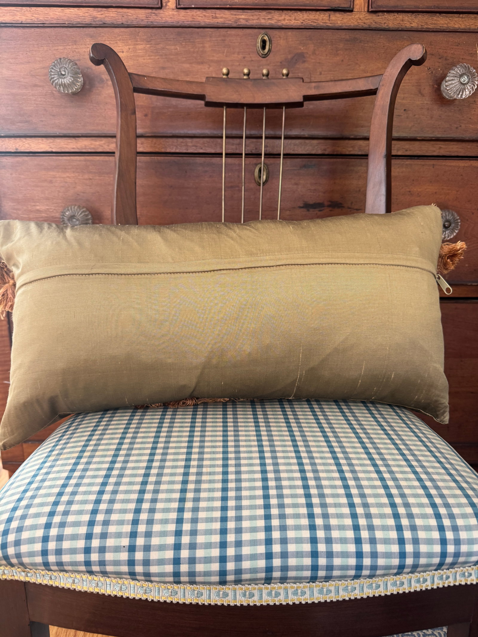 19th Century French Aubusson Silk Pillow - 12