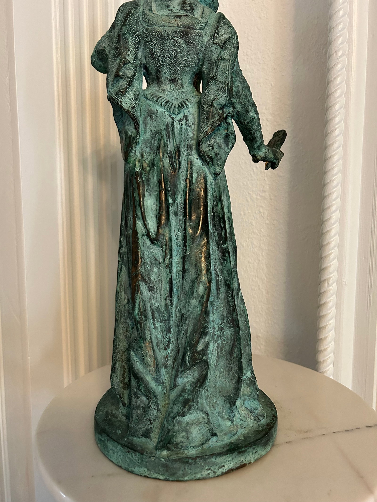 Late 19th Century Patinated Bronze Figure of a Lady With Mirror - 10