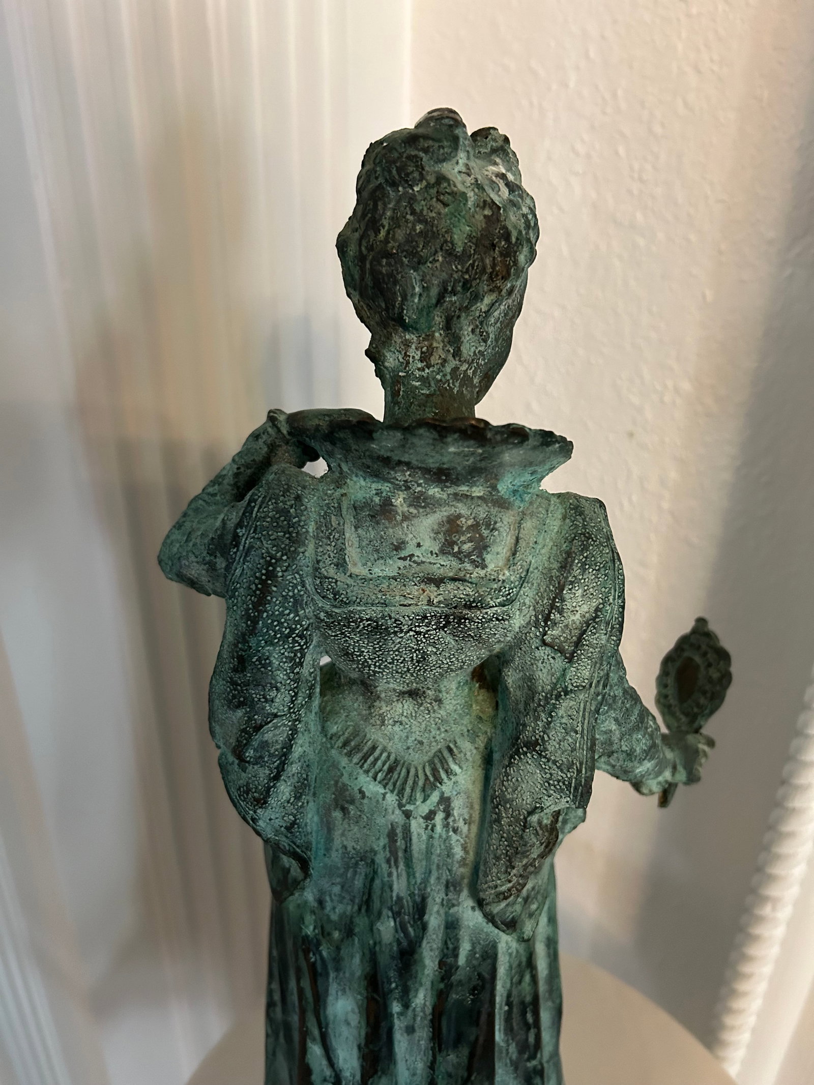 Late 19th Century Patinated Bronze Figure of a Lady With Mirror - 2