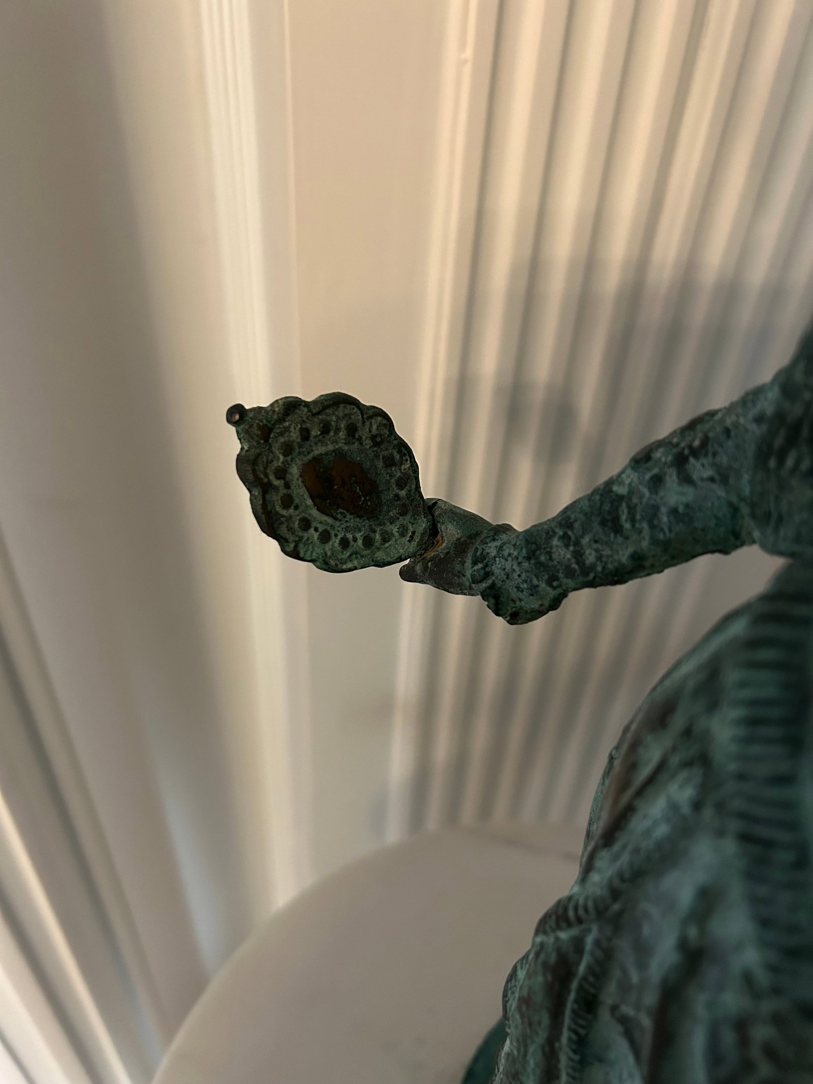 Late 19th Century Patinated Bronze Figure of a Lady With Mirror - 8