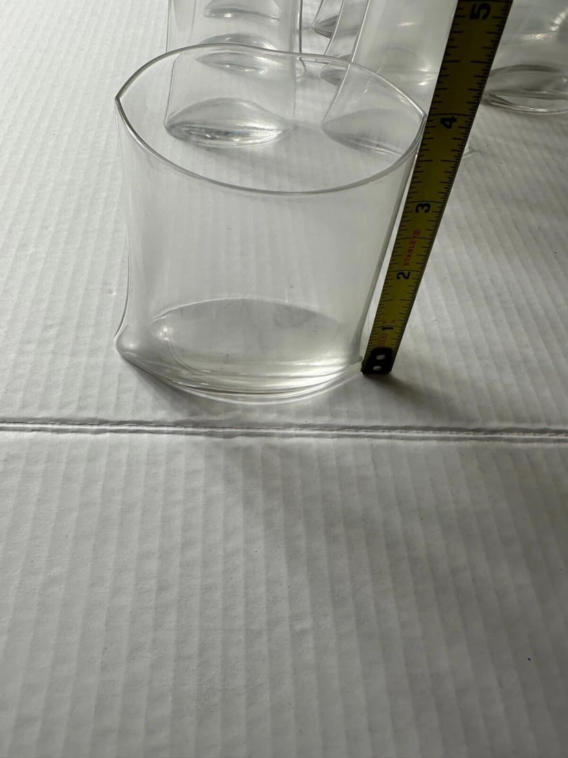 Crinkle Futuro Glass by Designer Makoto Komatsu Set of 12 - Extremely Rare 1979 - 5