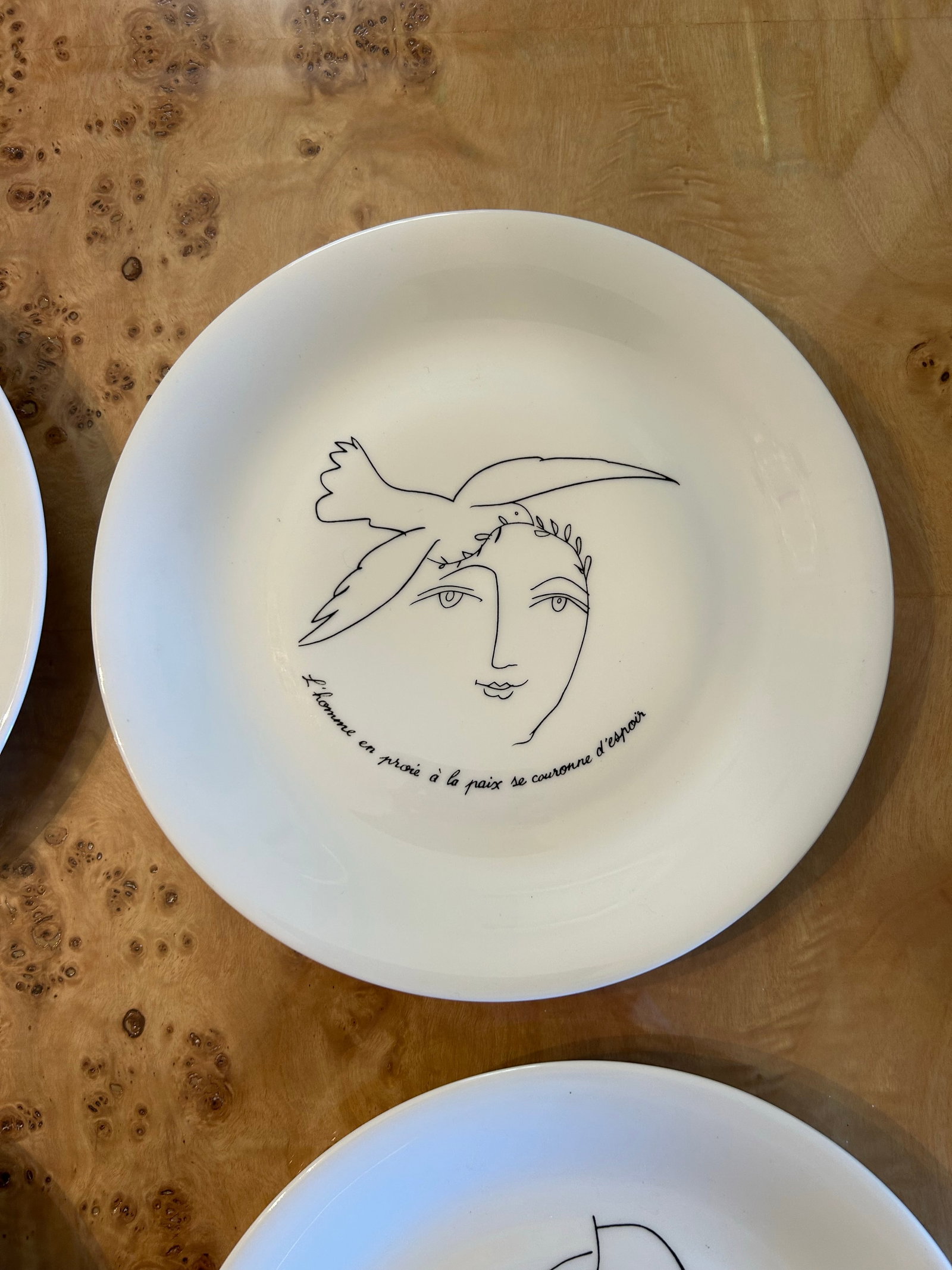 1950s Limoges Picasso Peace Plates, Set of 4 - 3