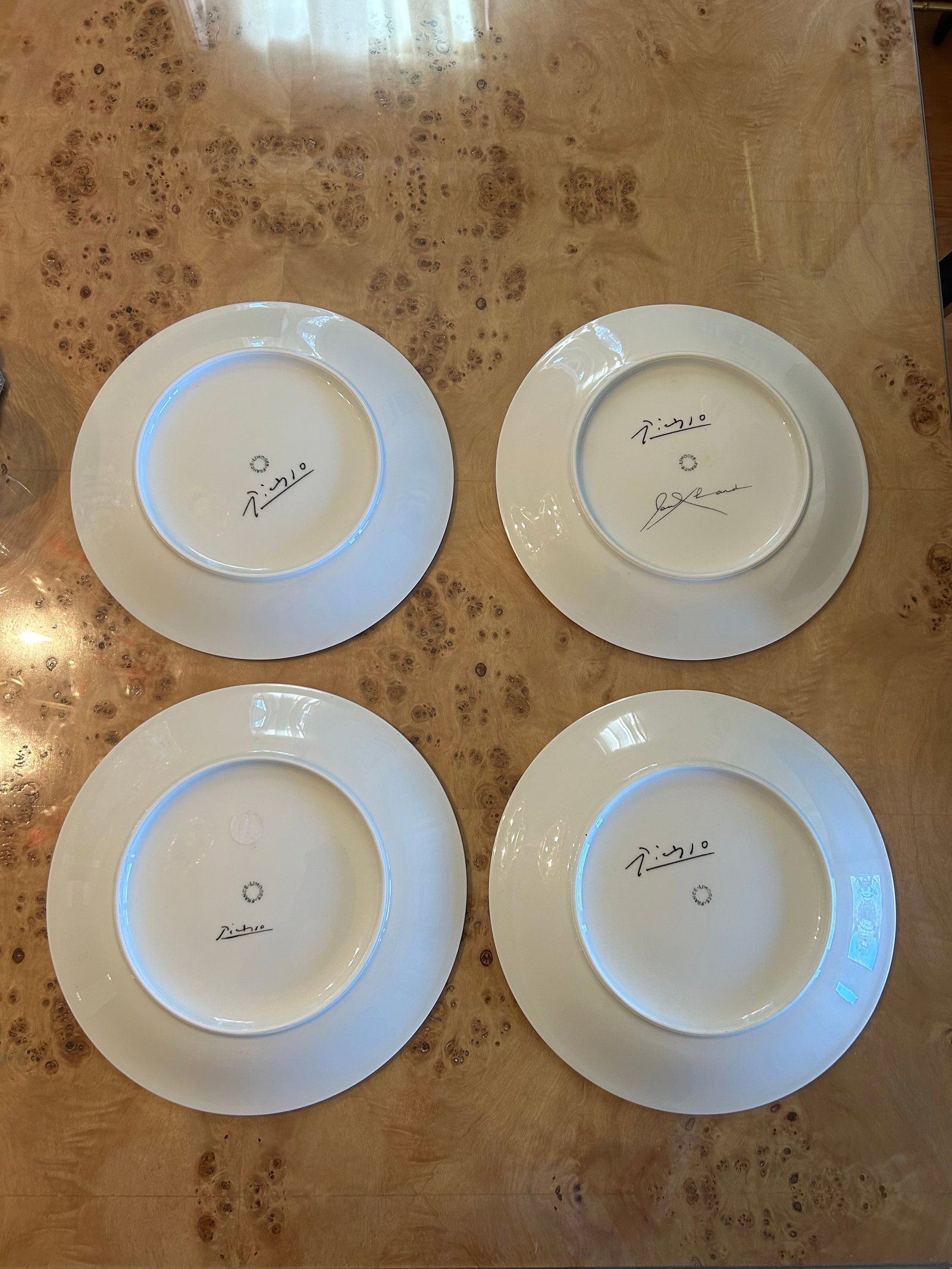 1950s Limoges Picasso Peace Plates, Set of 4 - 6
