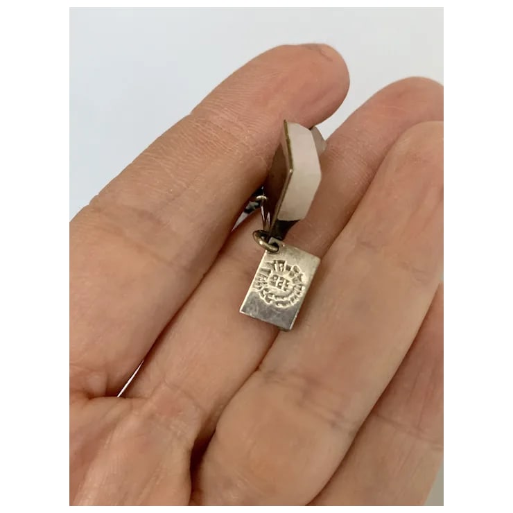 1990s Taxco Sterling and Rose Quartz Necklace - 5