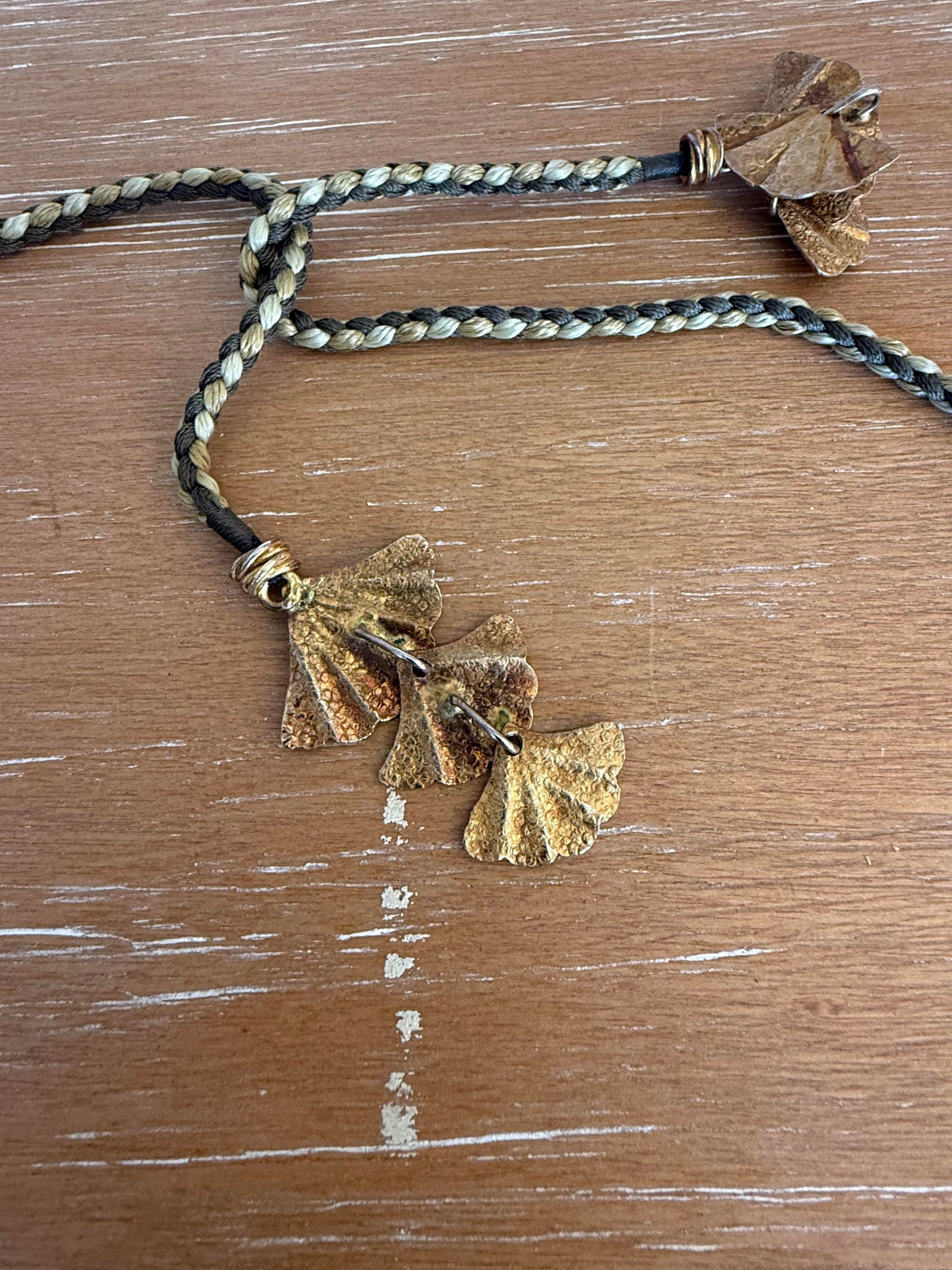 Golden Citrine Quartz and Bronze Multi-Strand Statement Necklace - 6