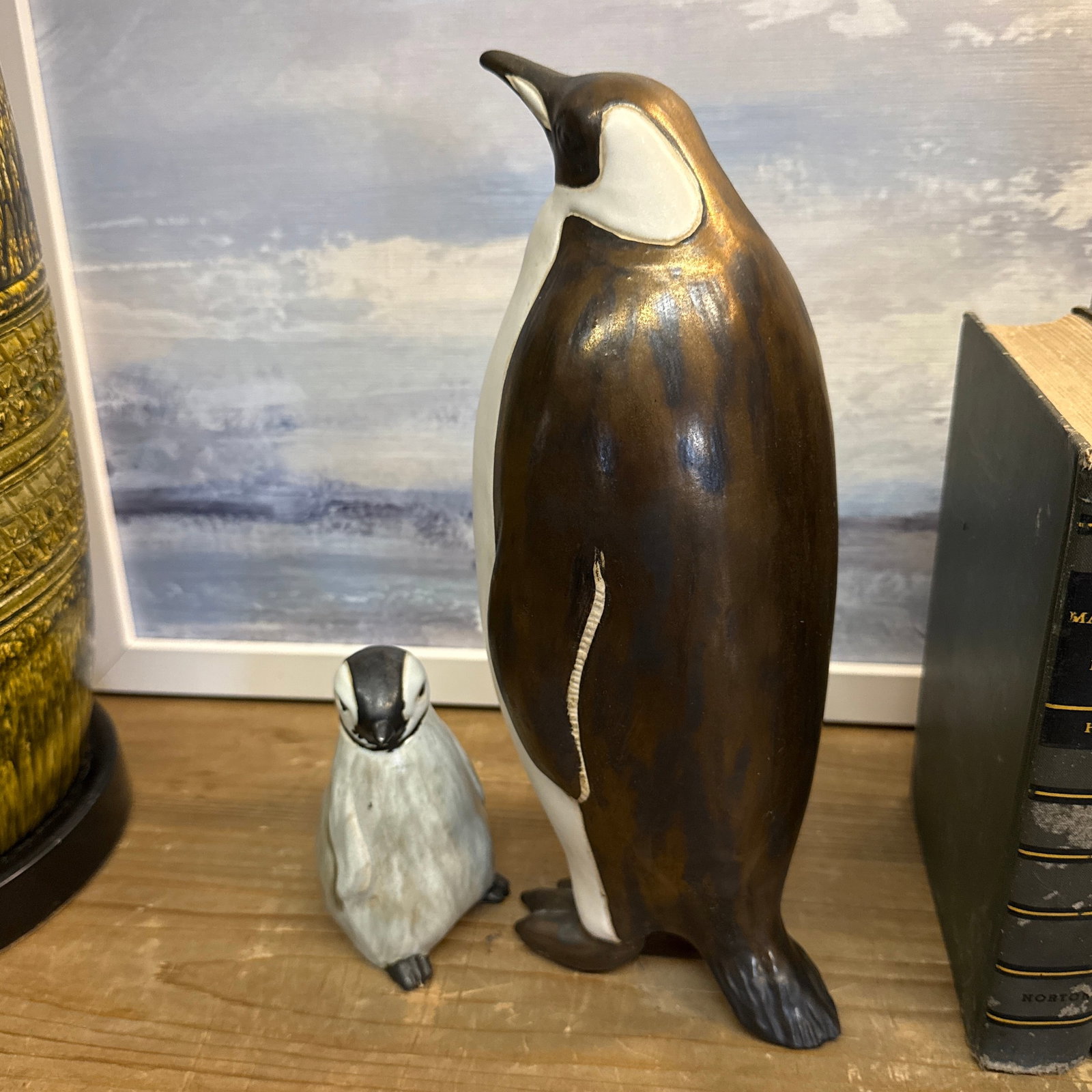Mid Century 1950s Penguin Pair, by Anderson Design Studio of Maine Hand Made Ceramic Sculpture - 3