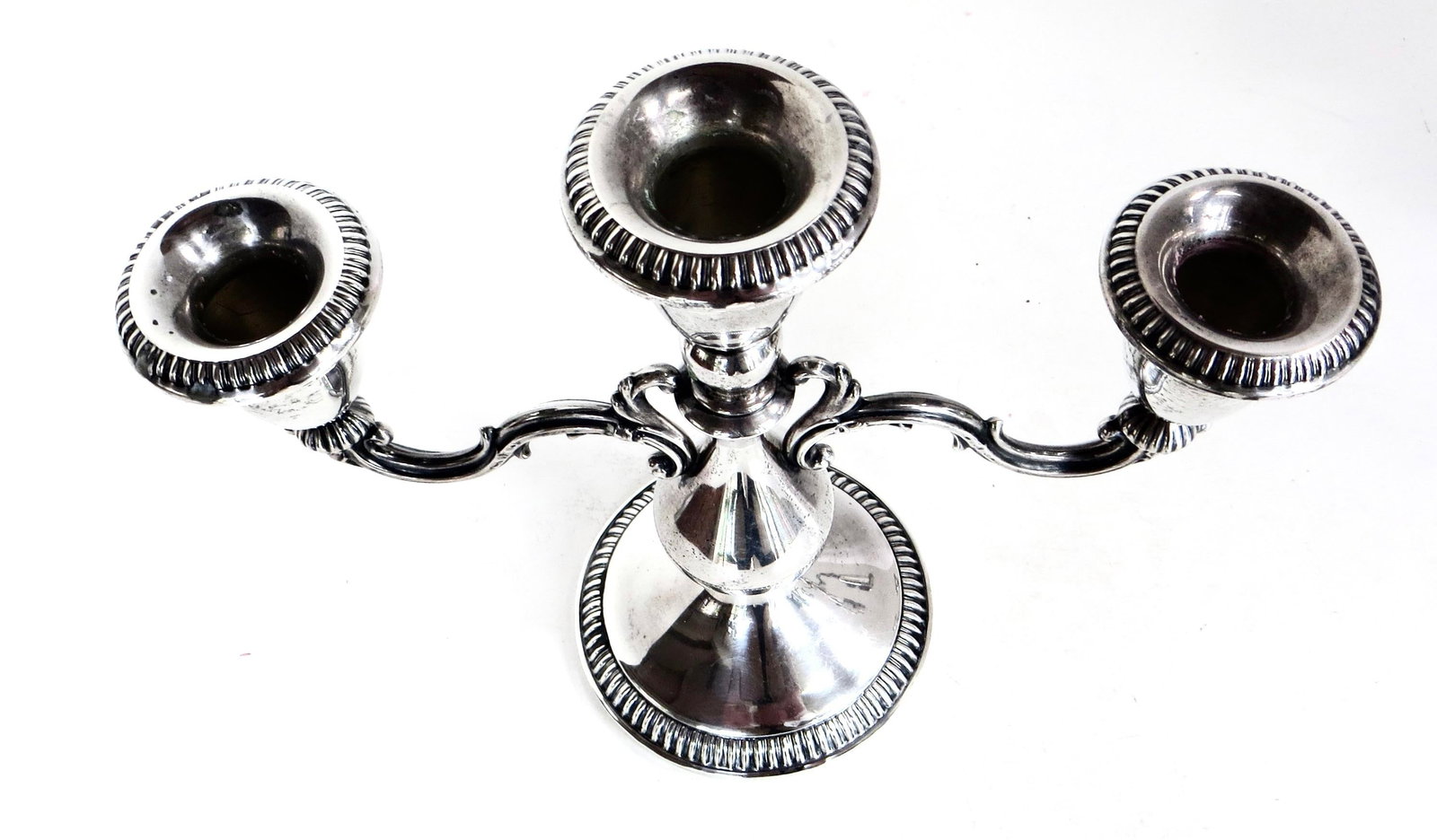 Early 20th C Pair of Three Armed Sterling Silver Candlabras Circa 1910 - 3