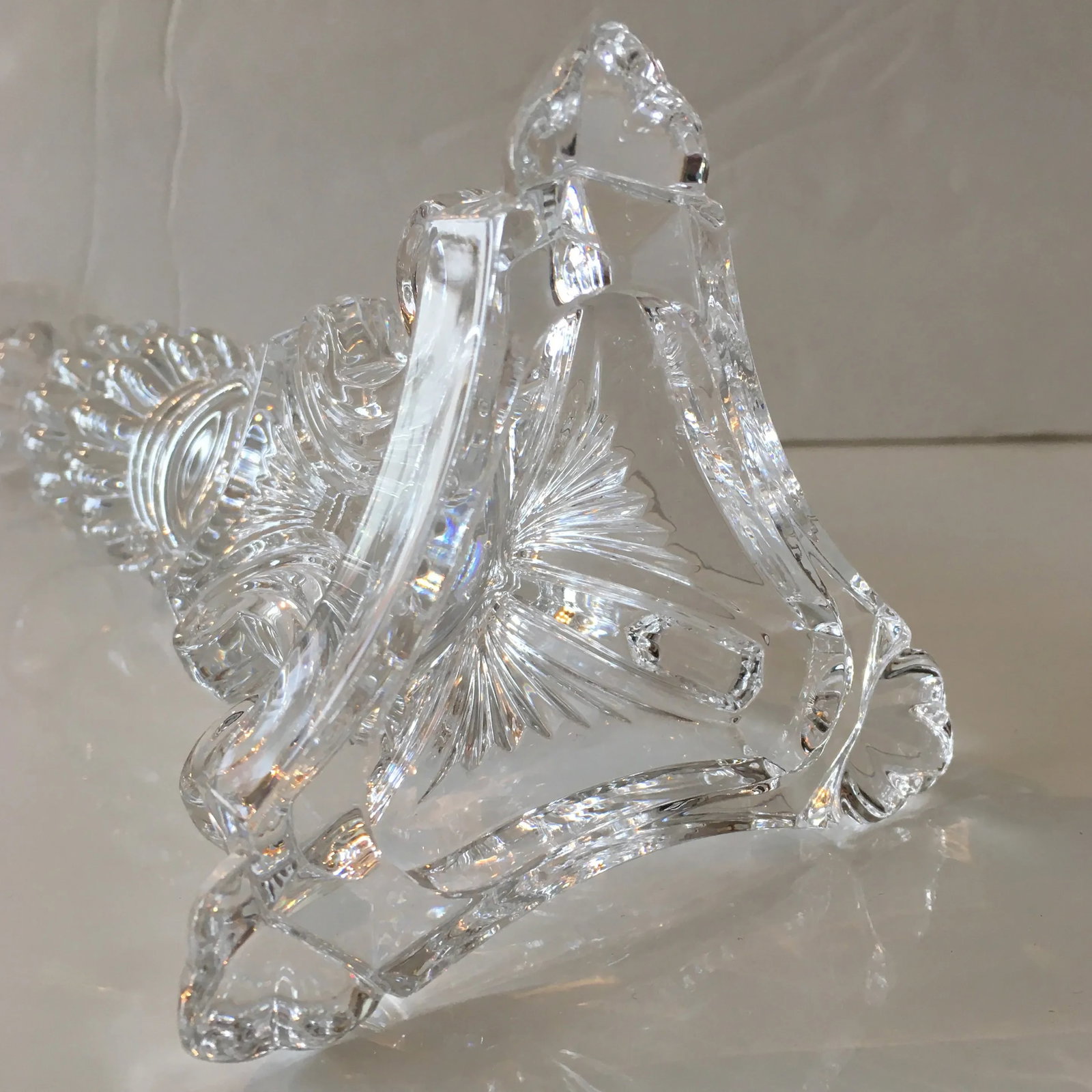 Tiffany - Style Heavy Glass Candlesticks - a Pair - 8