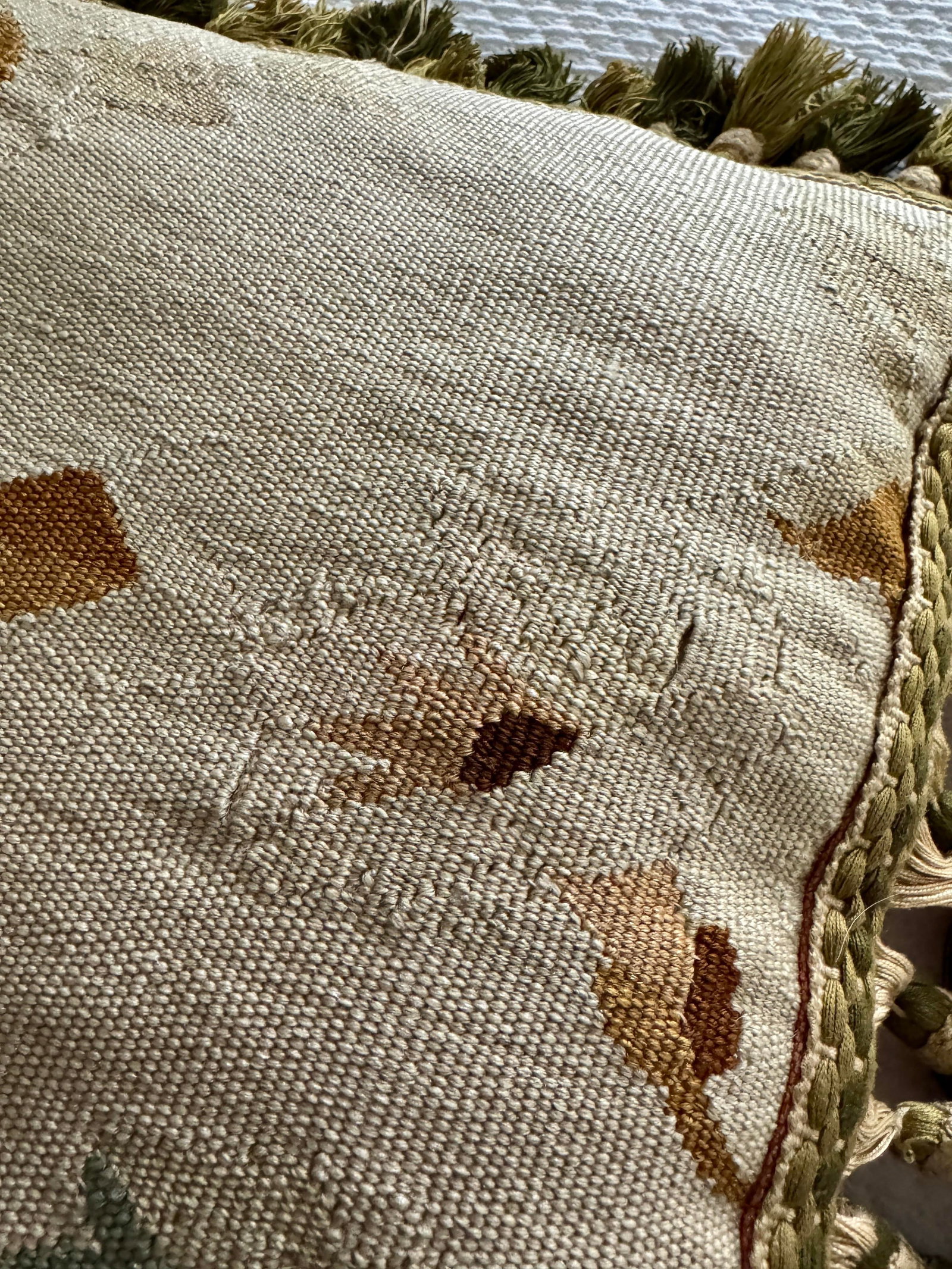 19th Century Aubusson Pillow With Passementerie Trim - 10