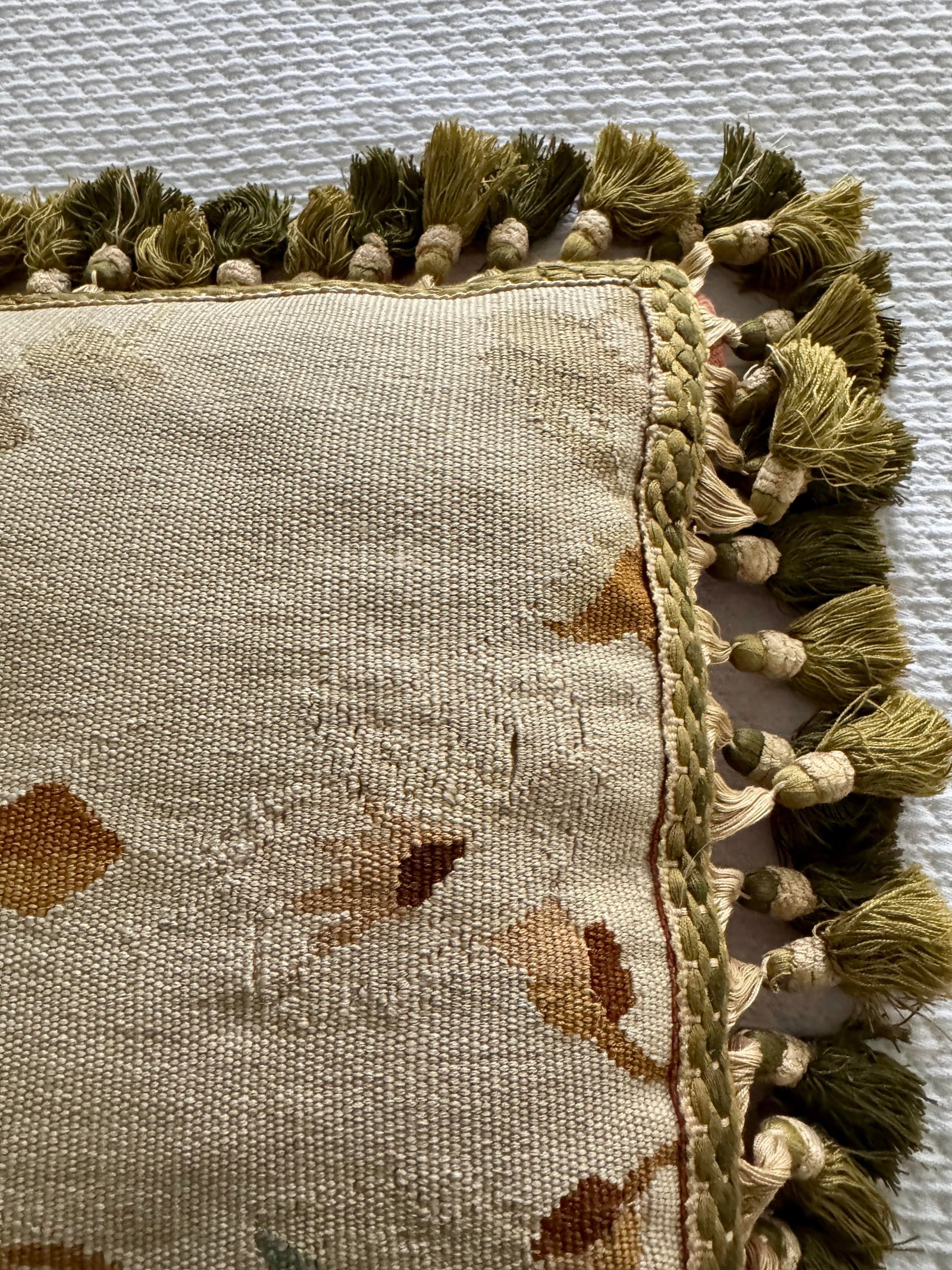 19th Century Aubusson Pillow With Passementerie Trim - 3