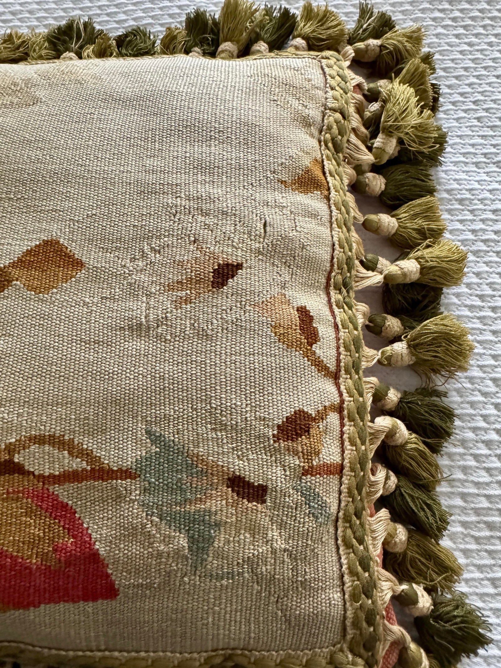 19th Century Aubusson Pillow With Passementerie Trim - 9