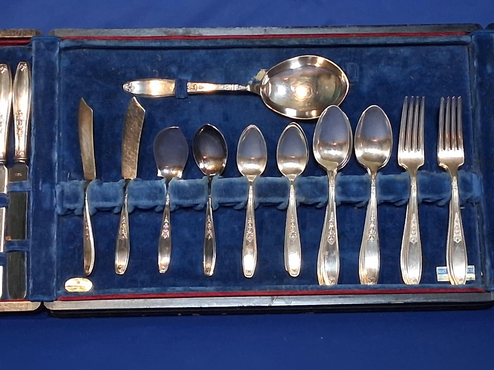 C 1910s International Silver Co. Ambassador Silver Plate Flatware Set Service for 8-46 Pieces Total - 4