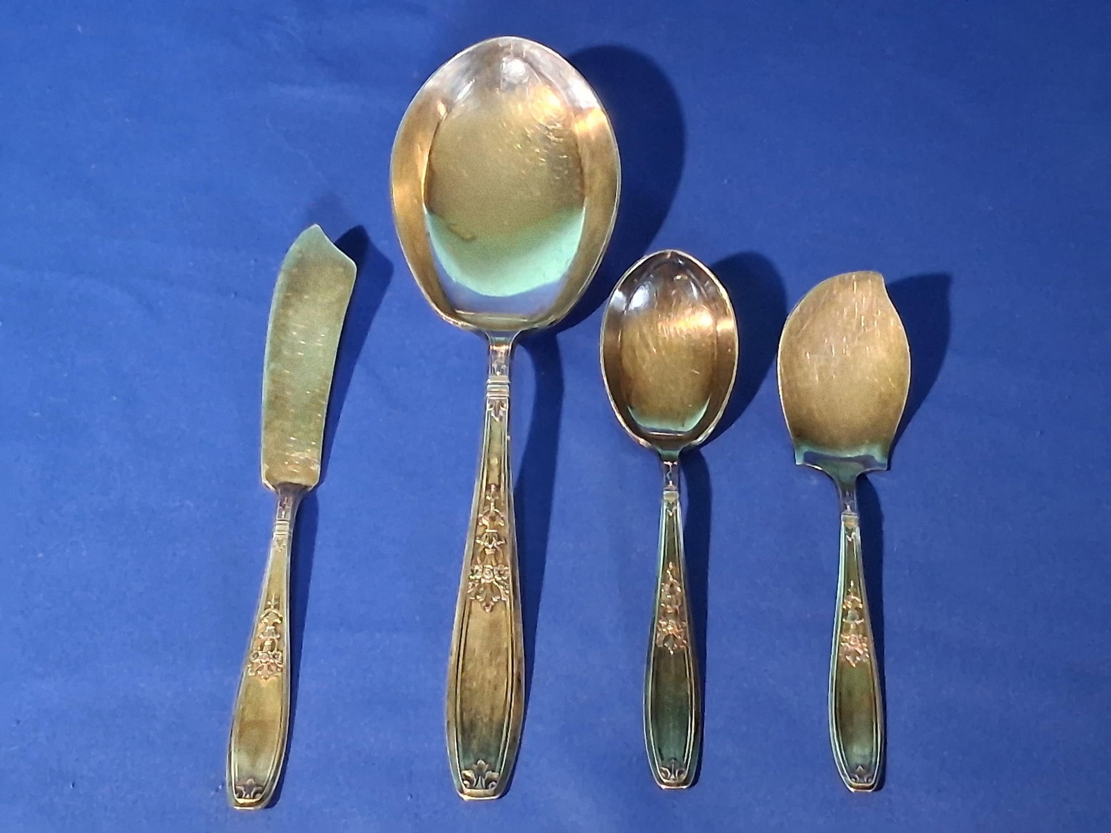 C 1910s International Silver Co. Ambassador Silver Plate Flatware Set Service for 8-46 Pieces Total - 6