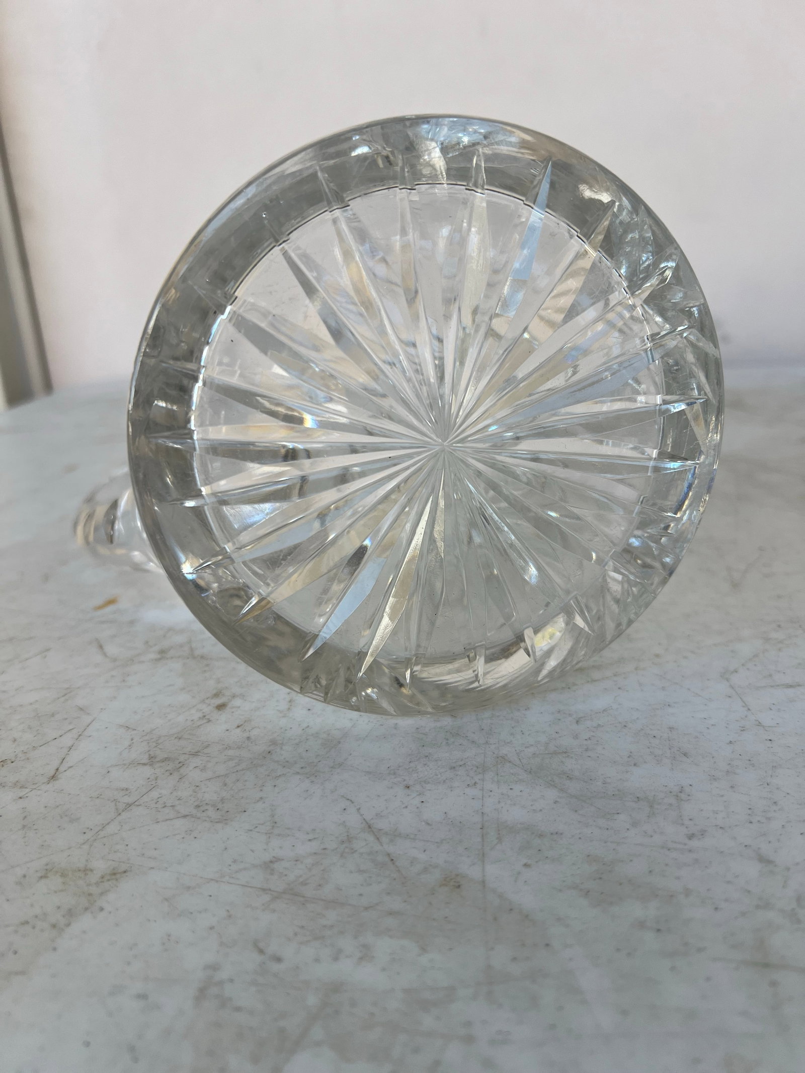 Antique American Brilliant Crystal Water Pitcher - 8