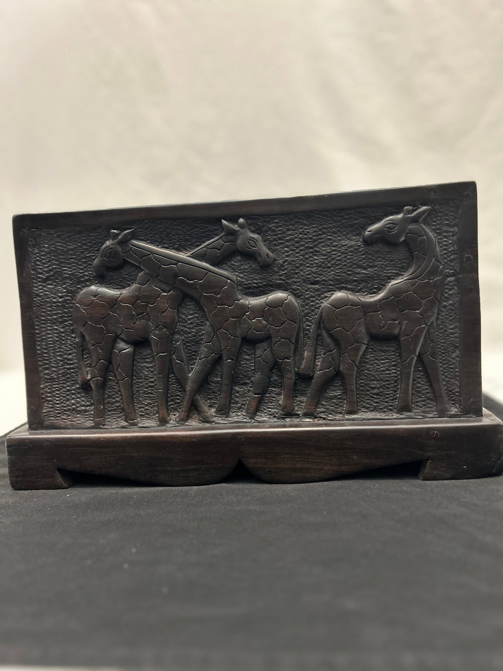 African Blackwood Relief-Carved Box (Tanzania) - 5
