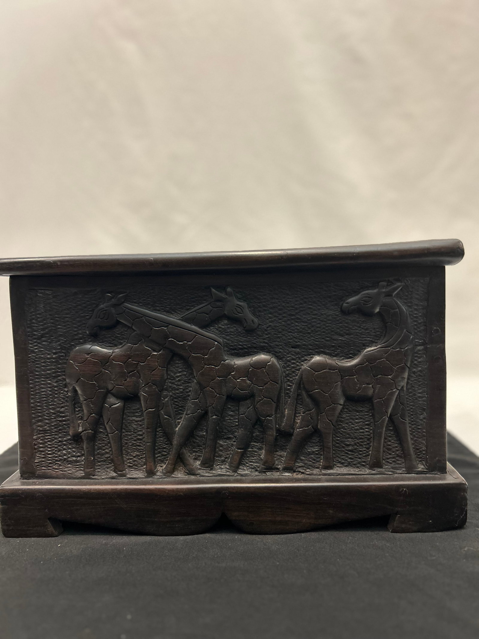 African Blackwood Relief-Carved Box (Tanzania) - 6