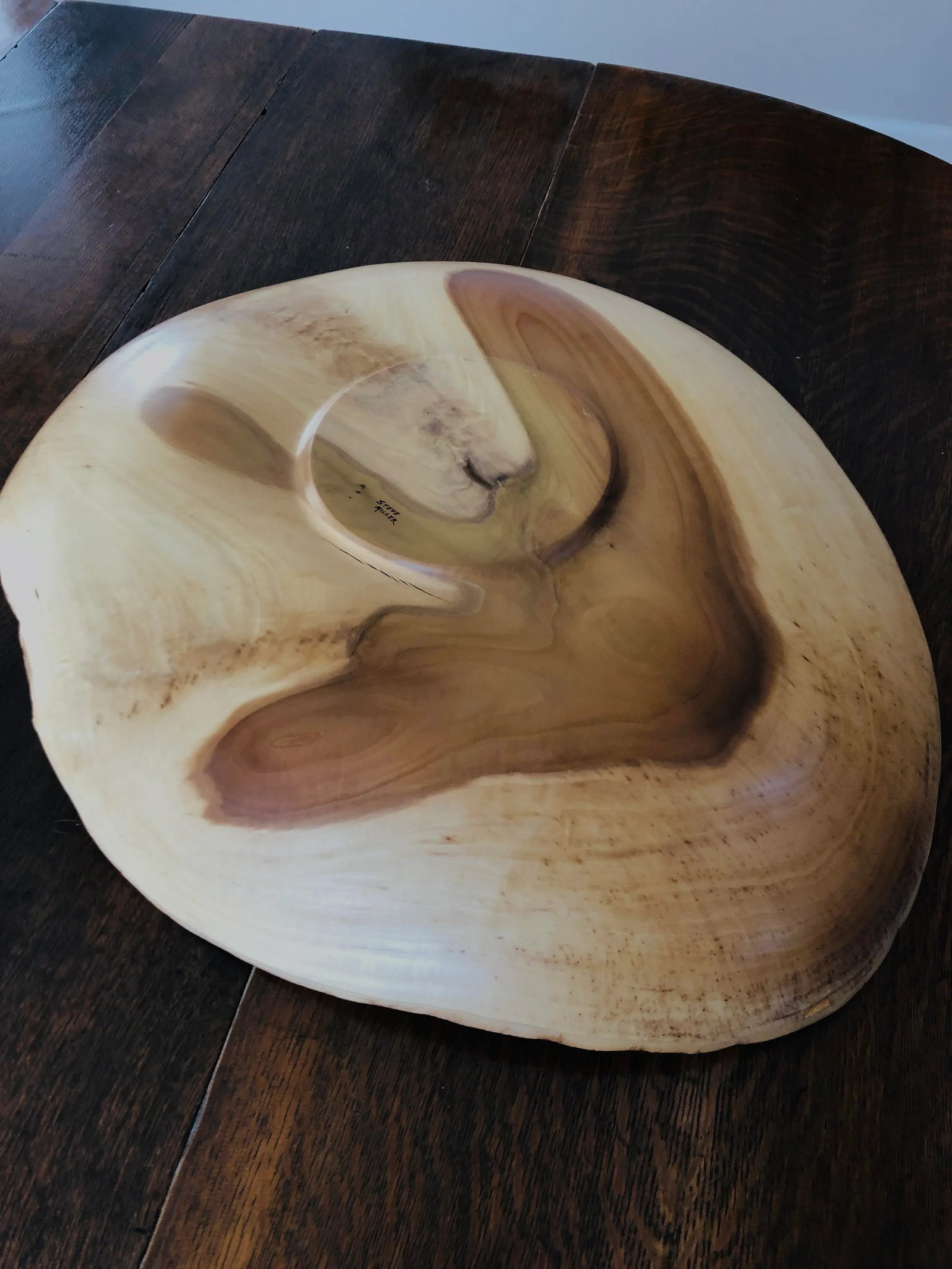 2010's Modern Steve Miller Natural Poplar Wood Hand Turned Bowl - 11