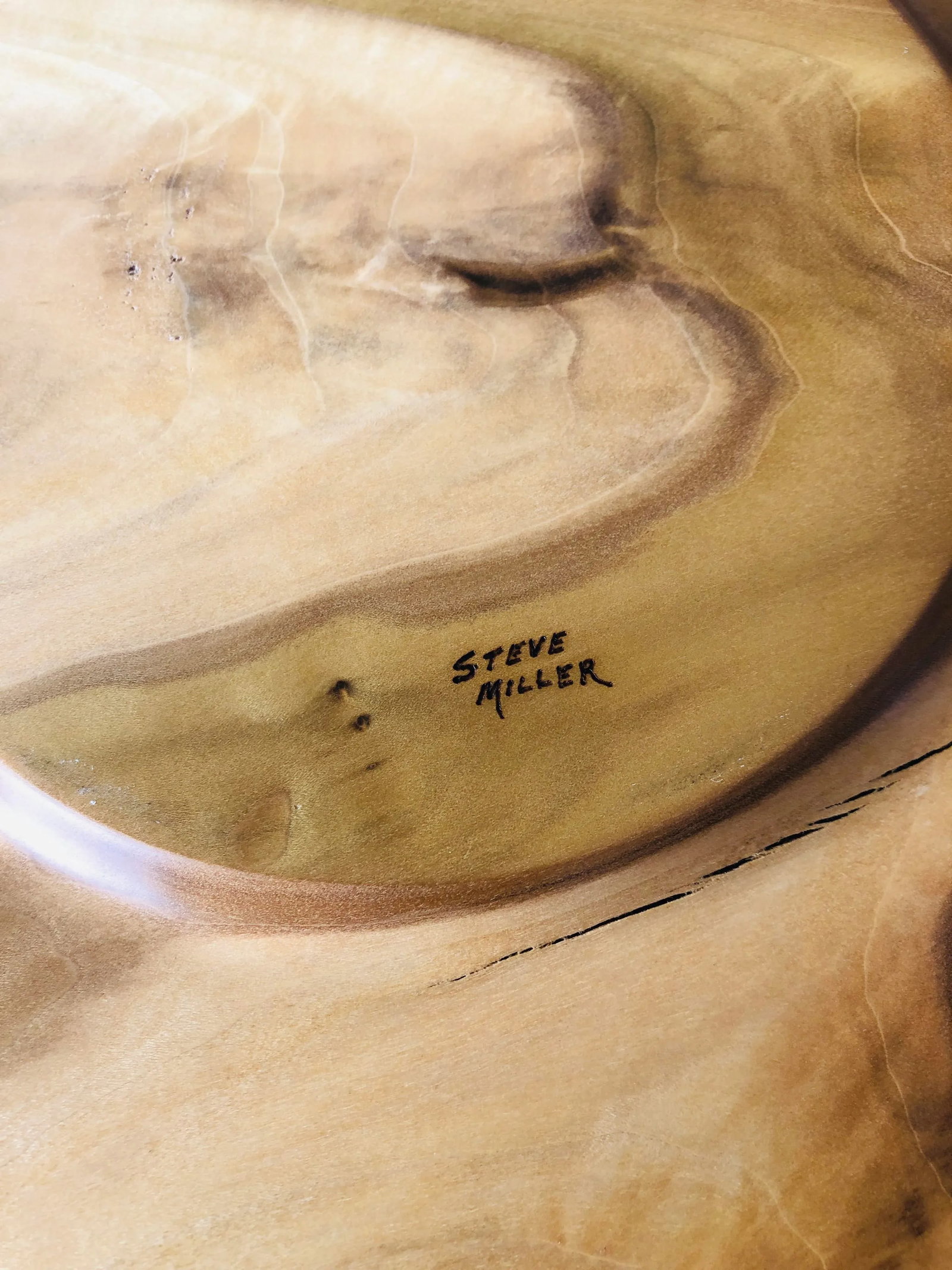 2010's Modern Steve Miller Natural Poplar Wood Hand Turned Bowl - 12