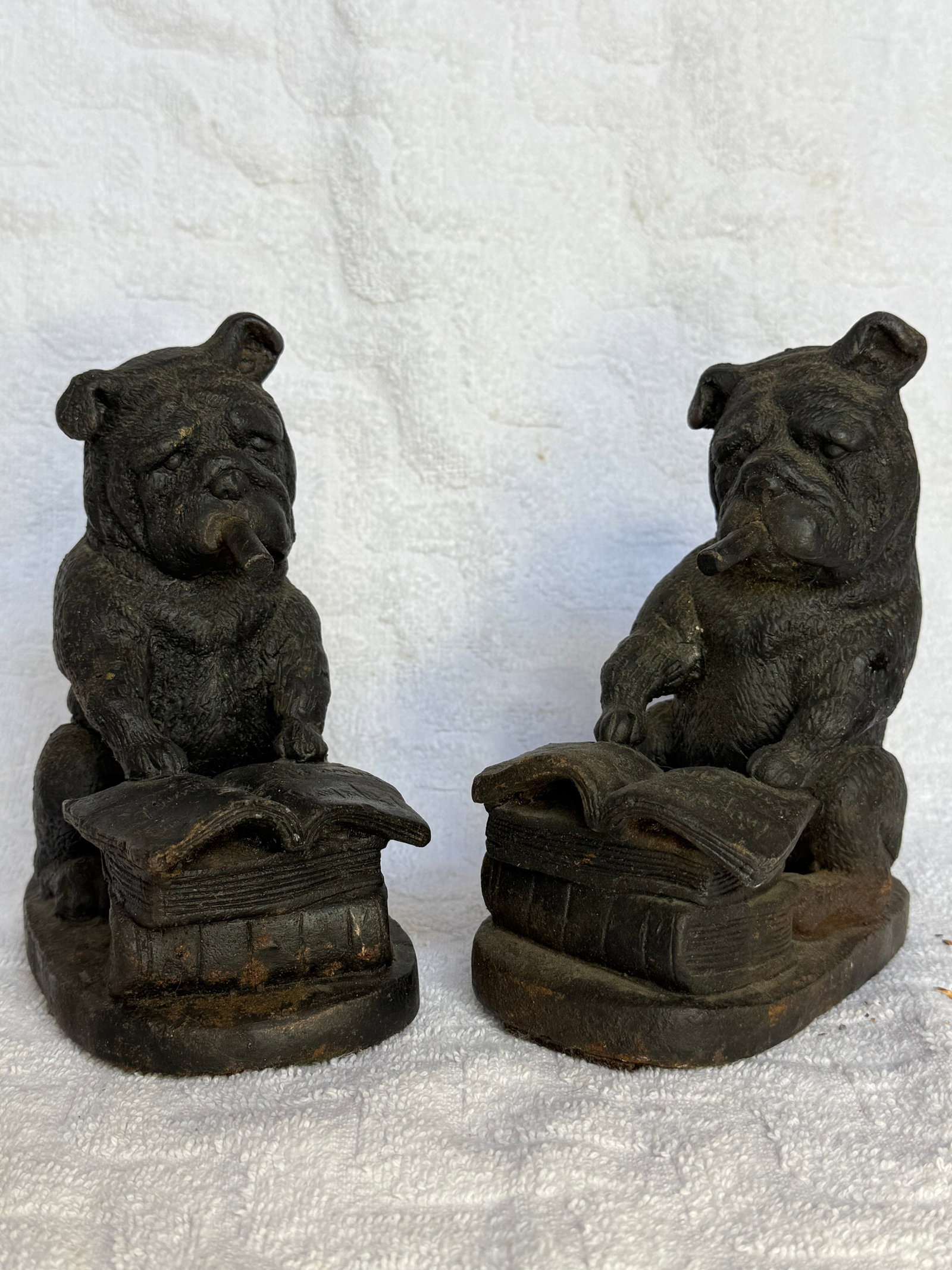 1920s Cast Iron Bulldog Cigar Bookends - 11