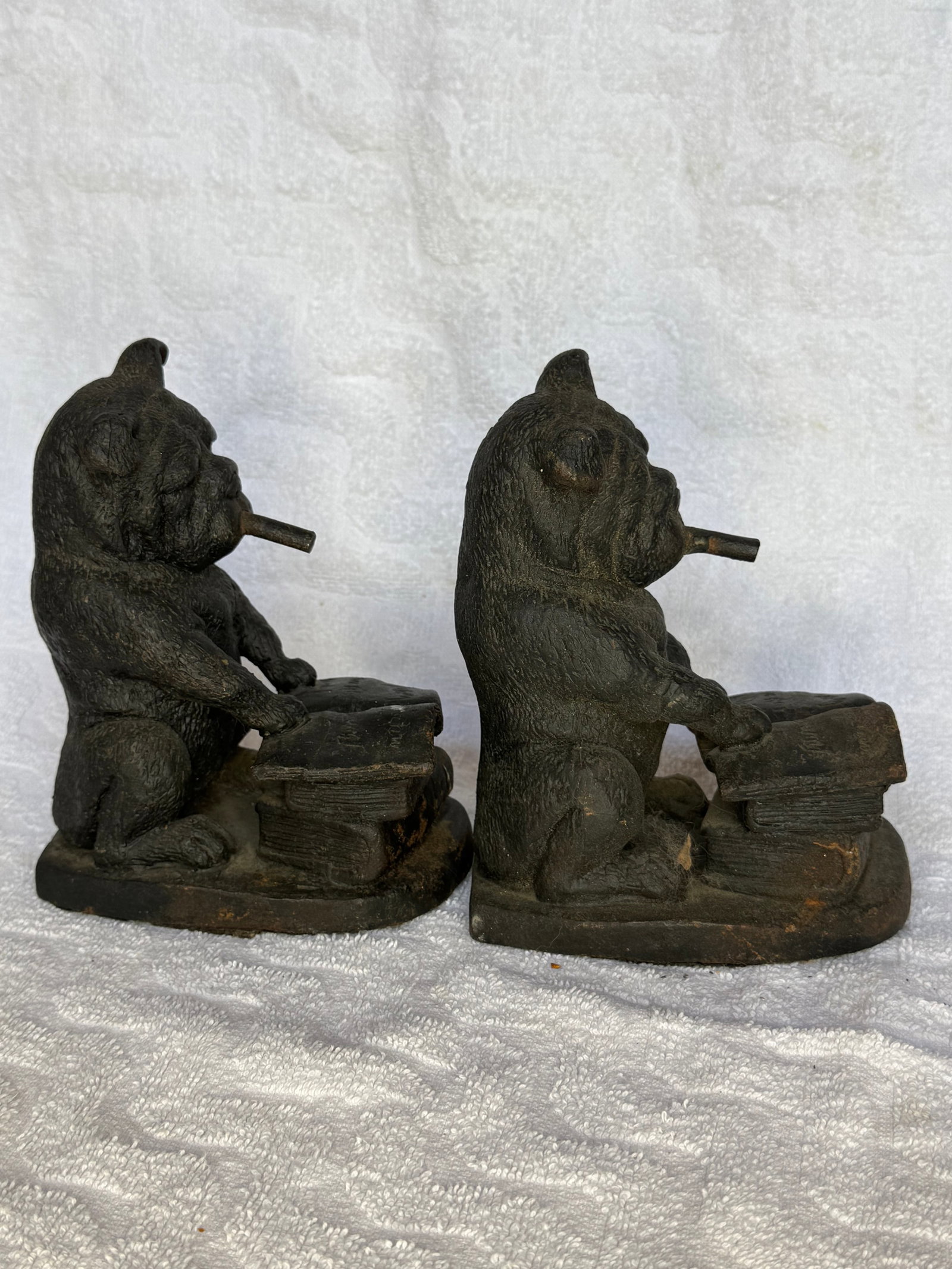 1920s Cast Iron Bulldog Cigar Bookends - 2