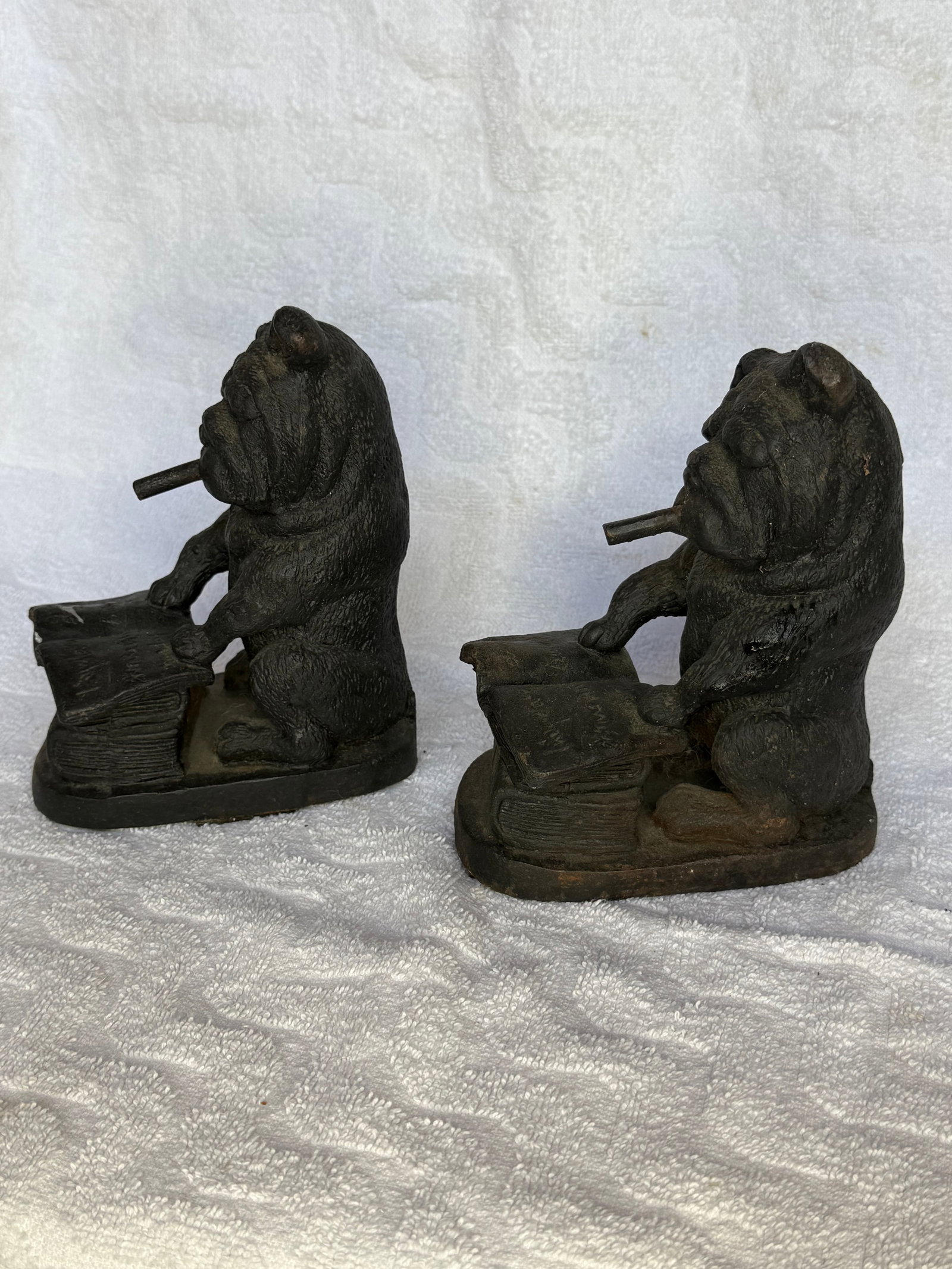 1920s Cast Iron Bulldog Cigar Bookends - 5