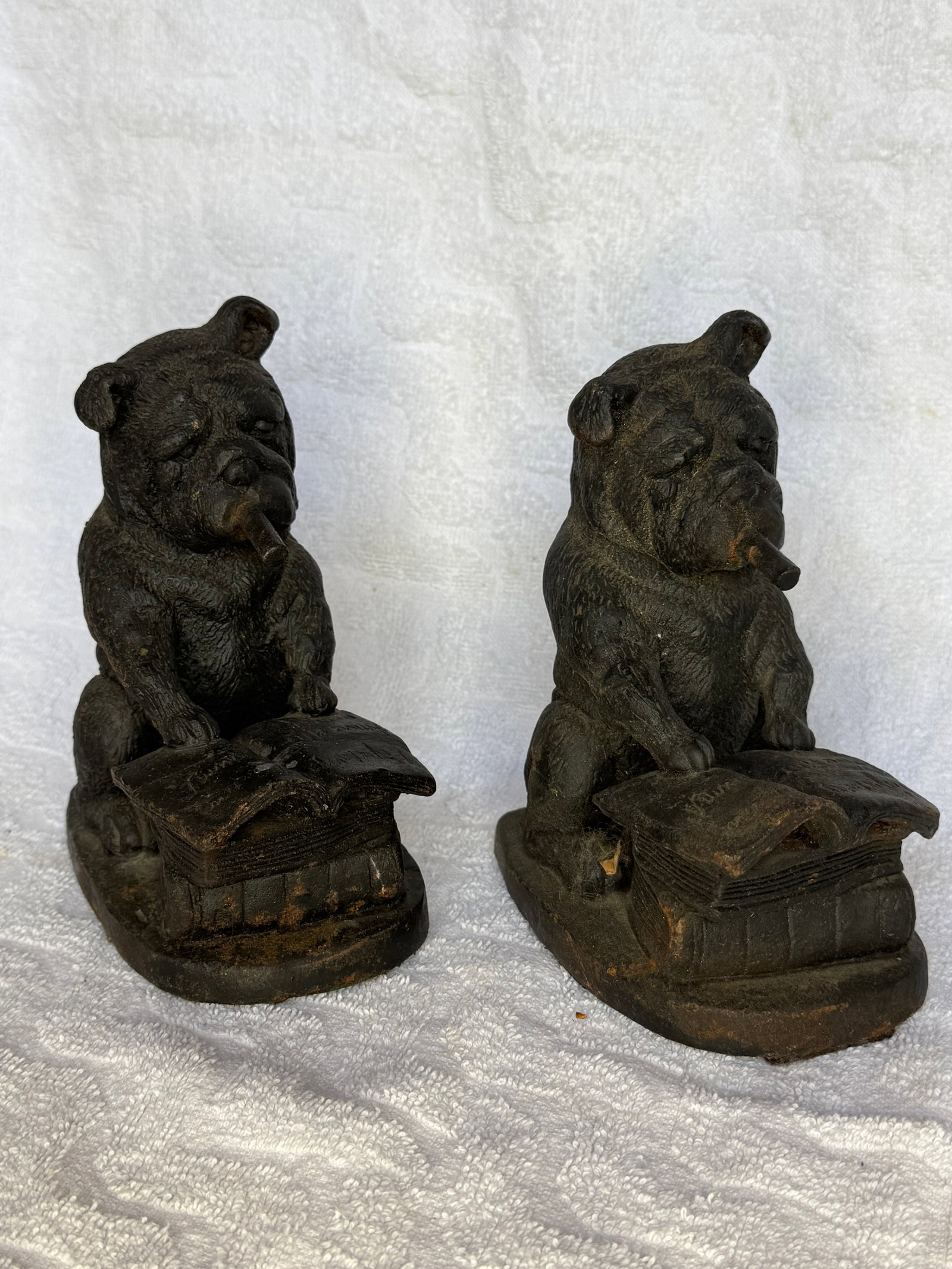 1920s Cast Iron Bulldog Cigar Bookends - 6