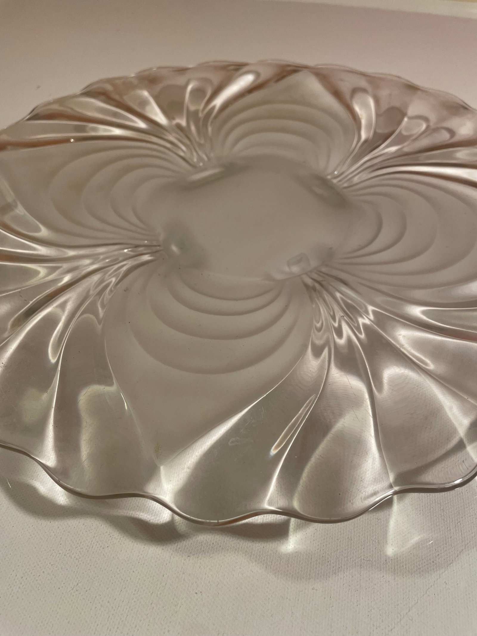 Antique 14.5" Depression Glass Platter - 2