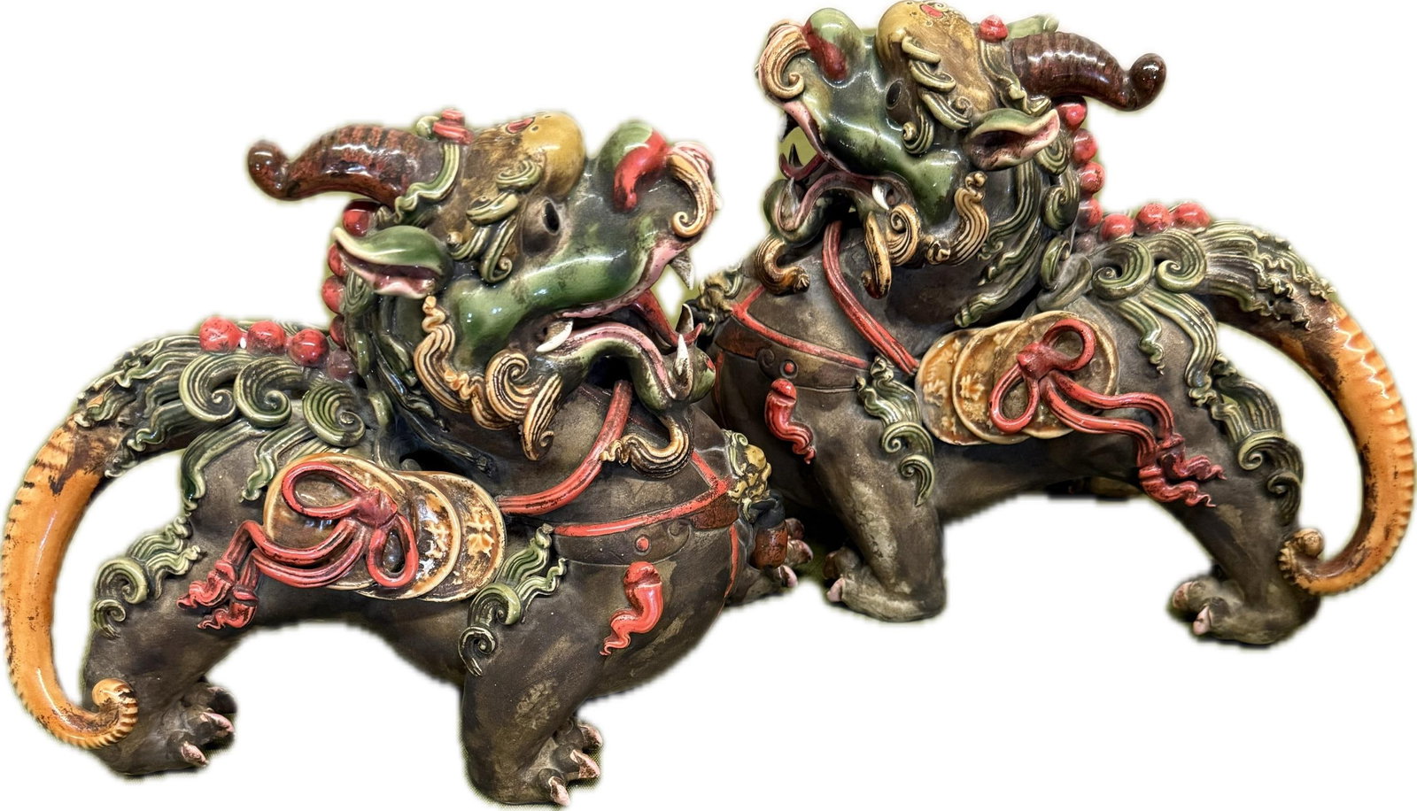 Antique Earthenware Pixiu Statues Gods and Protectors of Prosperity Pixiu Are From the Han Dynasty ( - 2