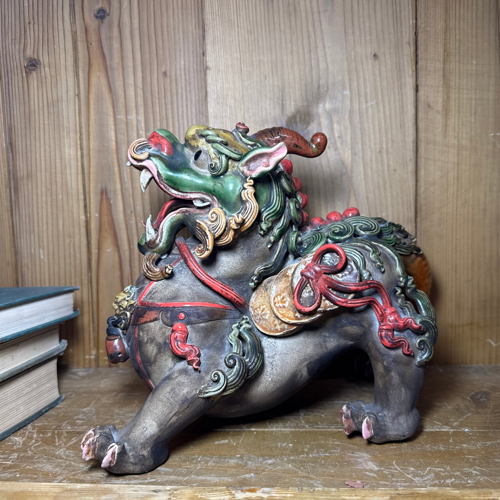 Antique Earthenware Pixiu Statues Gods and Protectors of Prosperity Pixiu Are From the Han Dynasty ( - 3