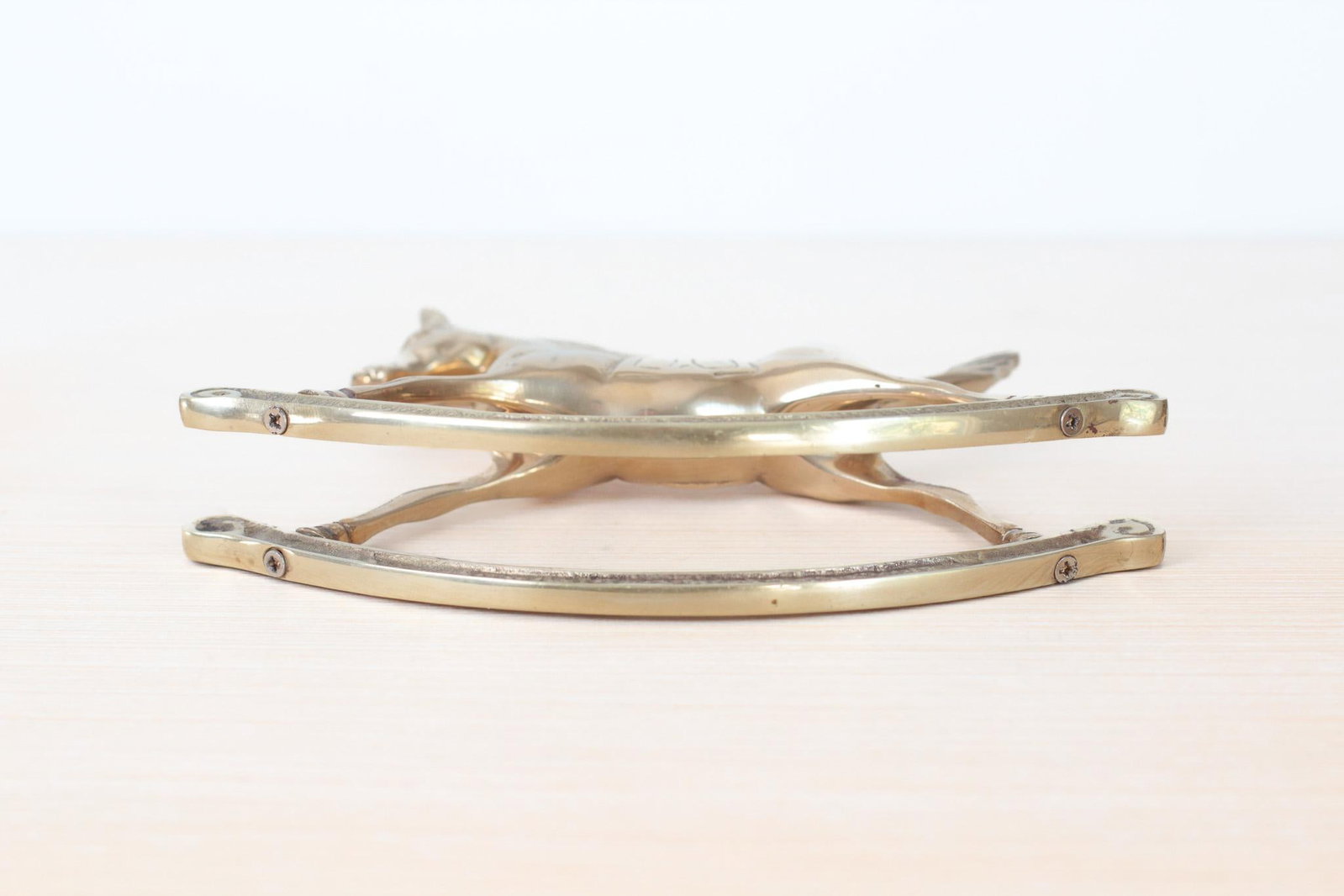 Mid-Century Solid Brass Rocking Horse, Whimsical Home Decor - 10