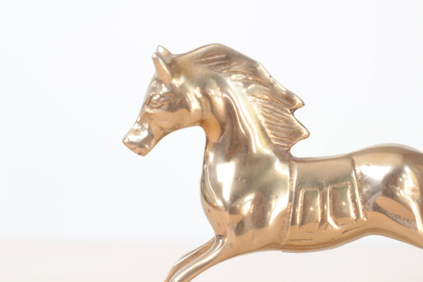 Mid-Century Solid Brass Rocking Horse, Whimsical Home Decor - 6