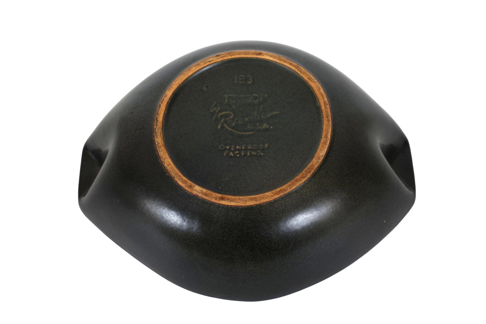1950s Ben Seibel Raymor for Roseville Pottery Modern Stoneware Serving Dish #183 - 6